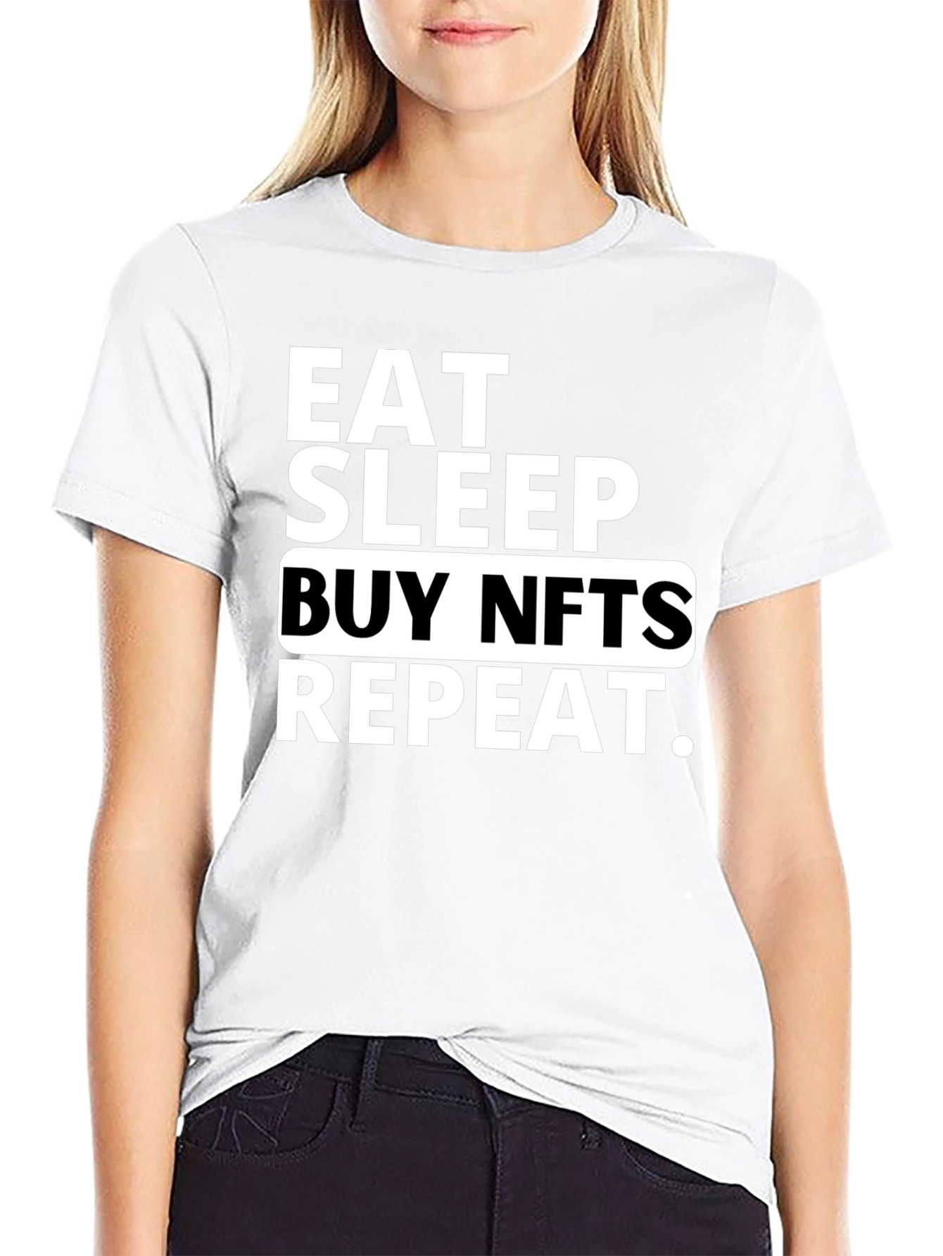 Eat Sleep Buy NFTs Repeat Black T-Shirt
