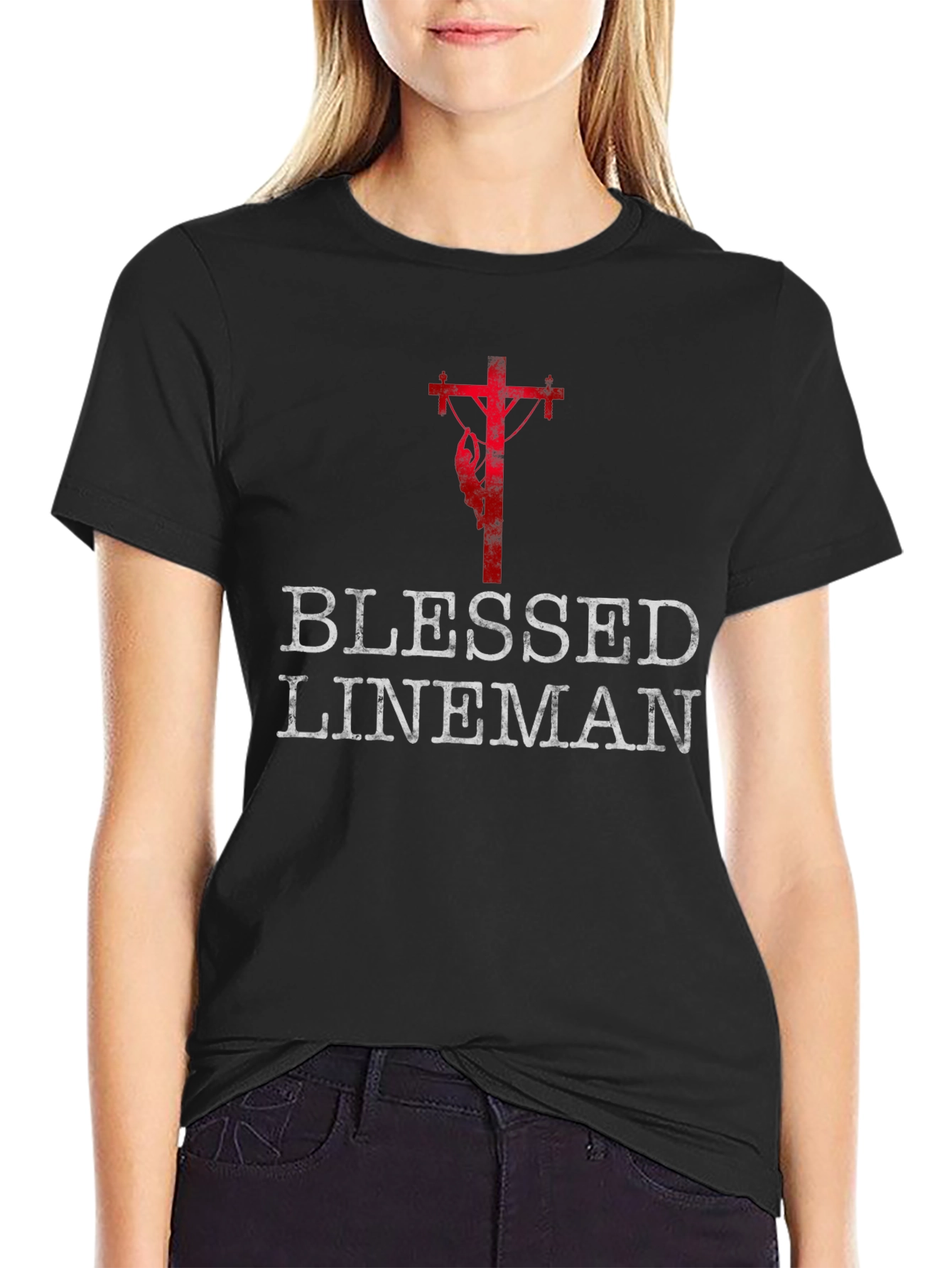 Blessed Lineman Graphic Tee