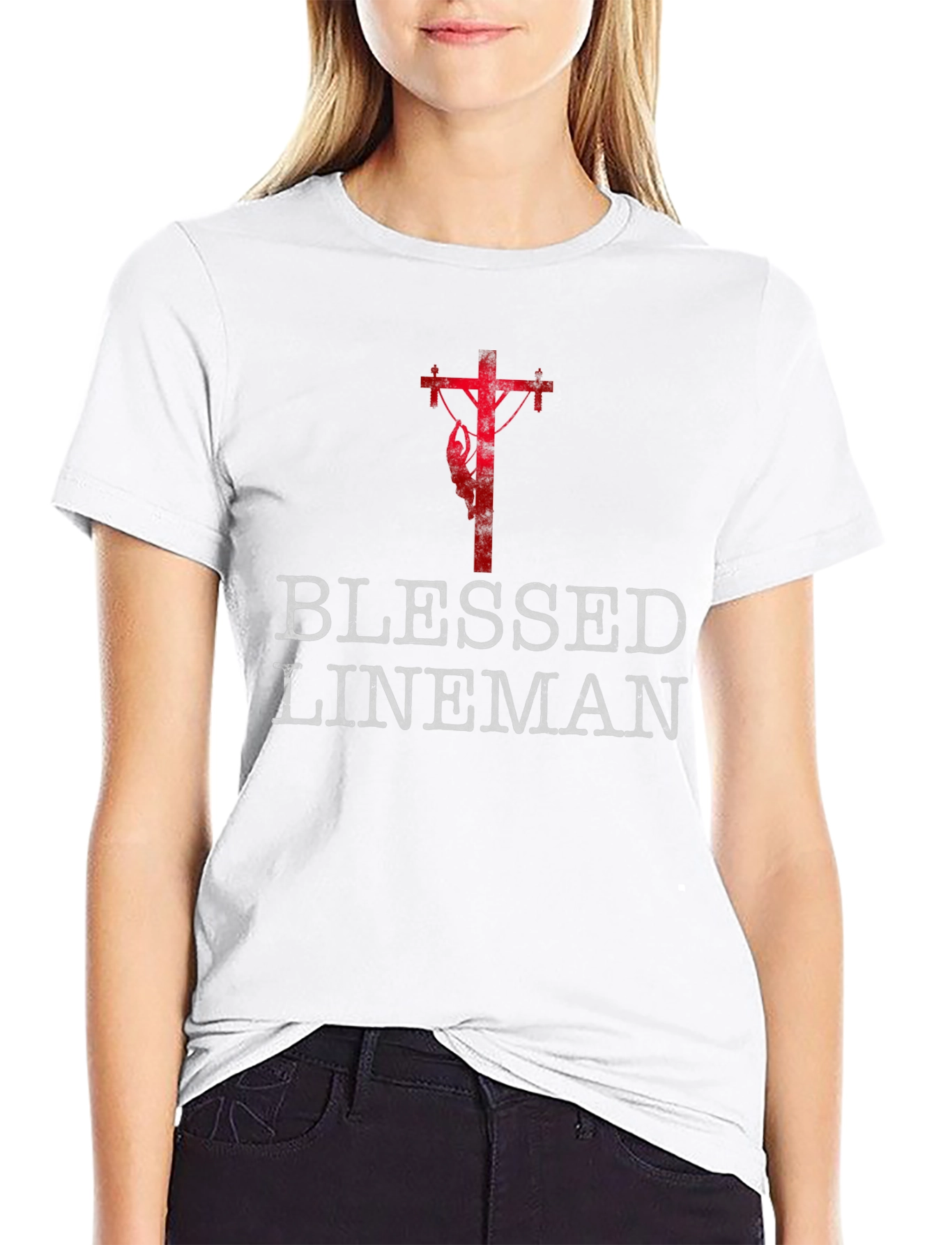 Blessed Lineman Graphic Tee