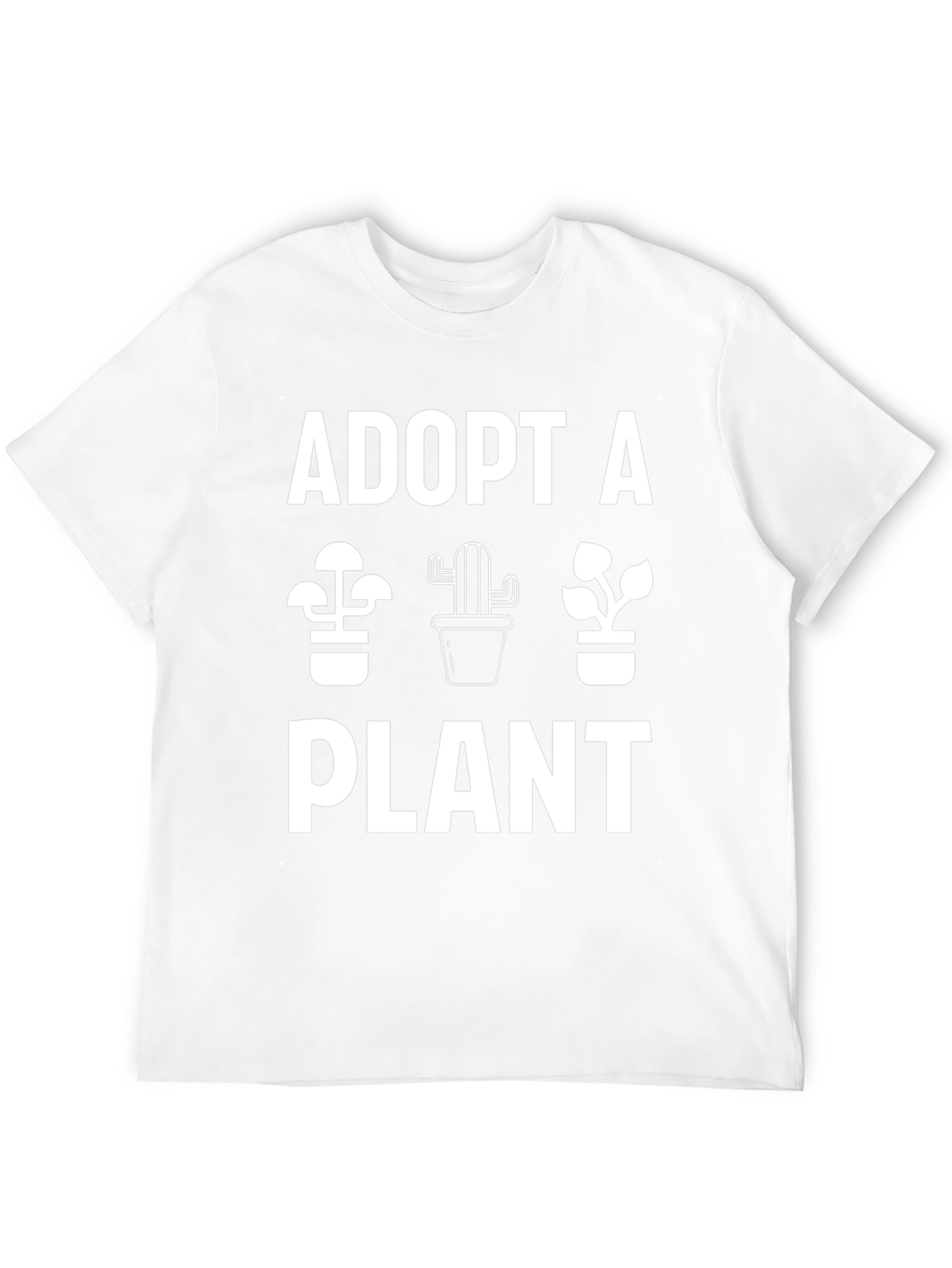 Adopt A Plant Graphic T-Shirt - Black Cotton Tee