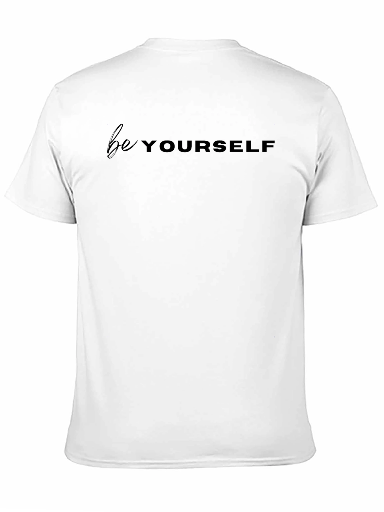 Be Yourself Black Graphic Tee - Soft & Stylish