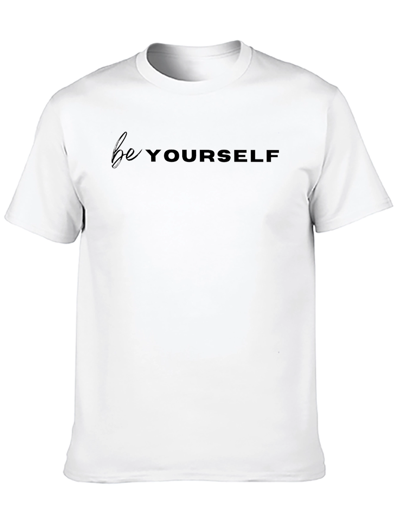 Be Yourself Black Graphic Tee - Soft & Stylish