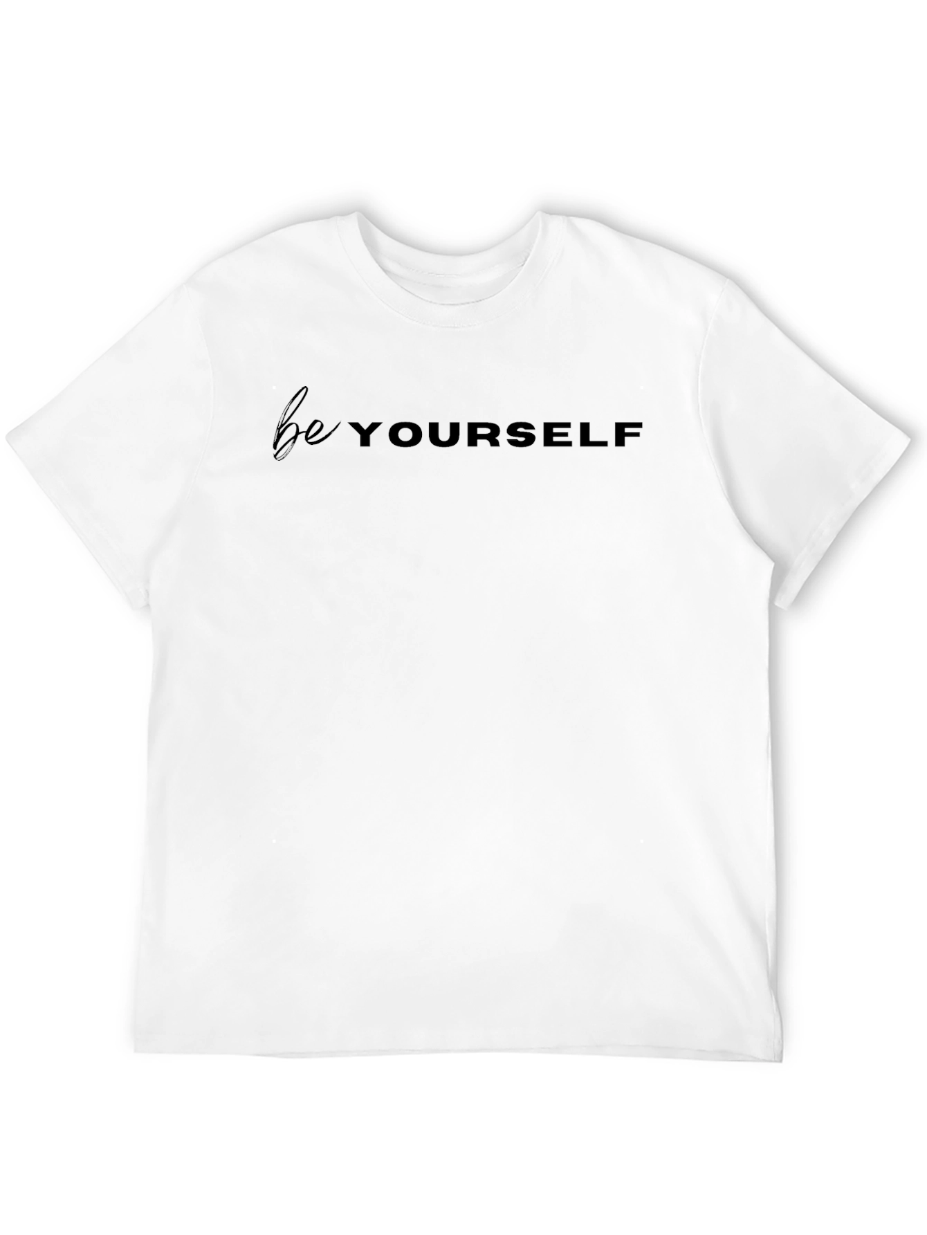 Be Yourself Black Graphic Tee - Soft & Stylish