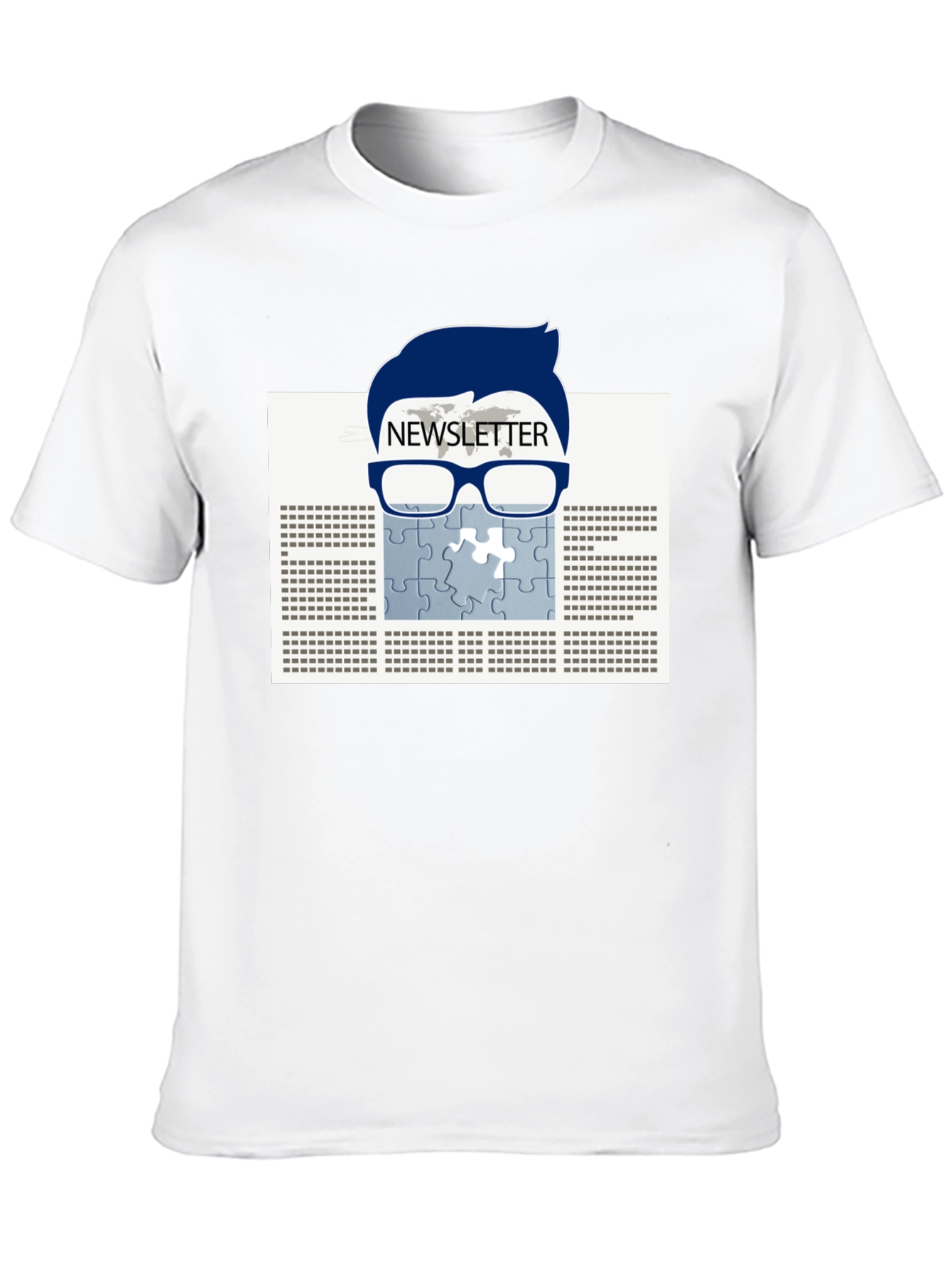 Newsletter Puzzle Tee - Geeky Style