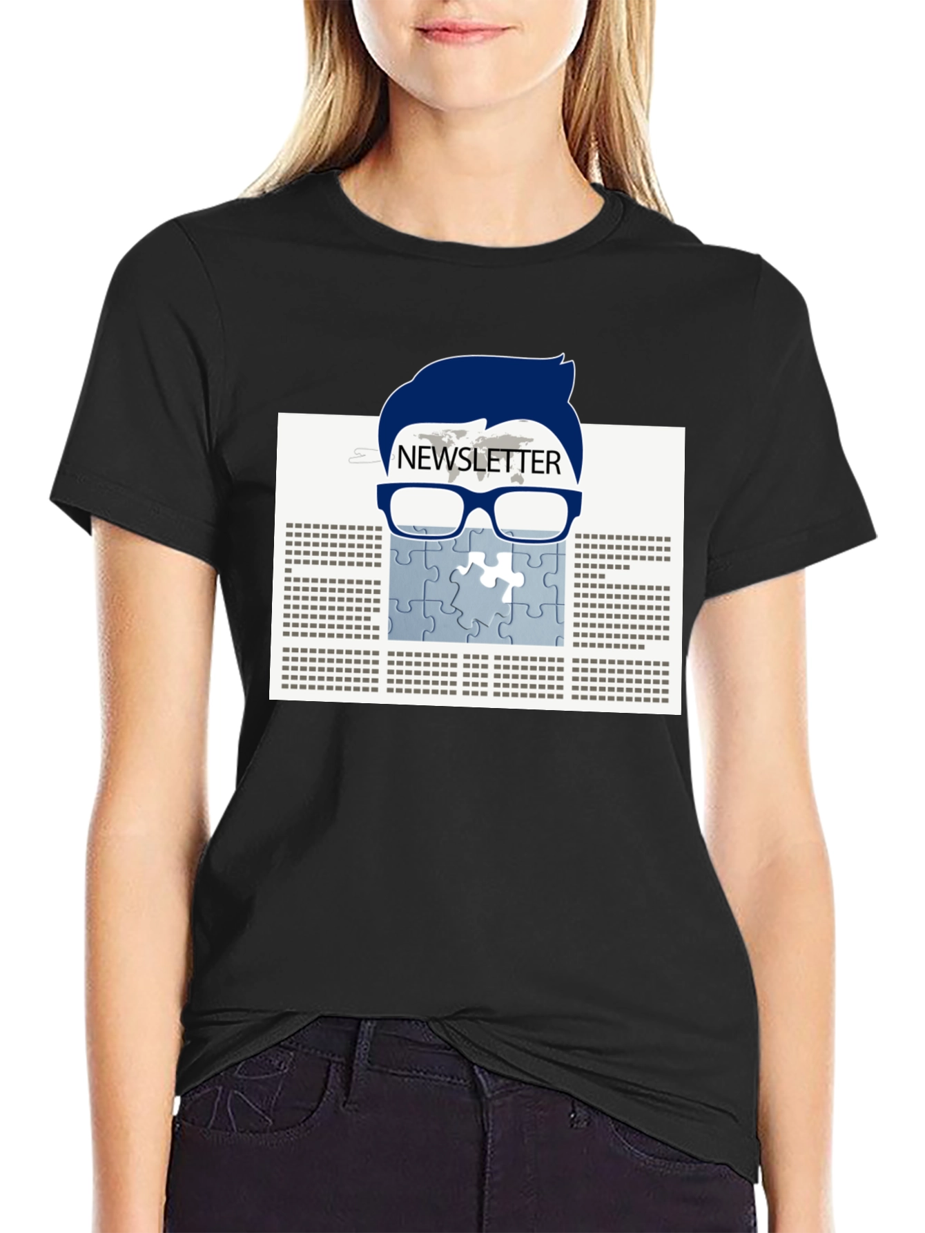 Newsletter Puzzle Tee - Geeky Style