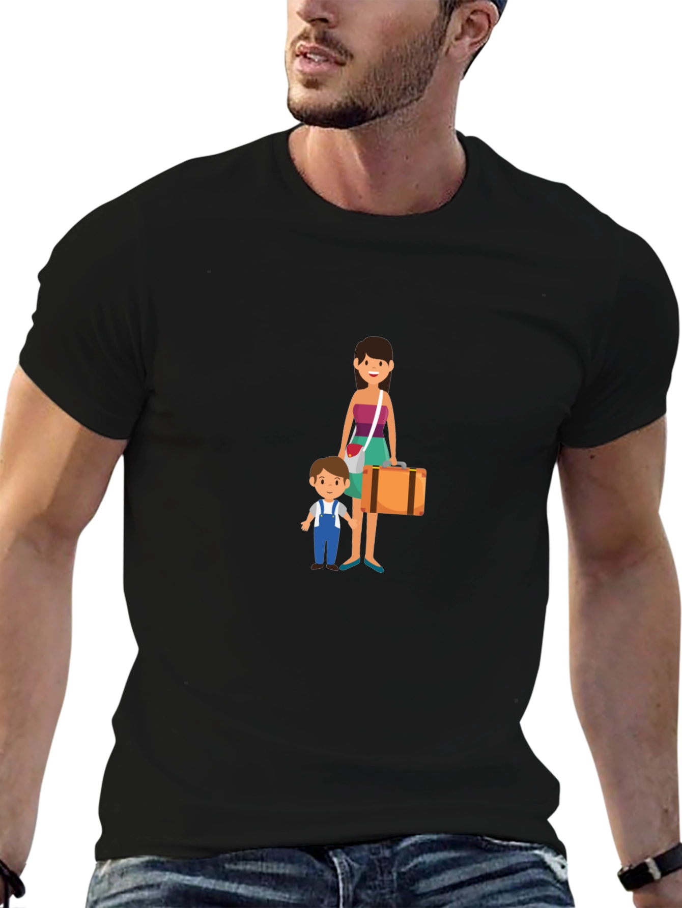Family Travel Graphic Tee - Black