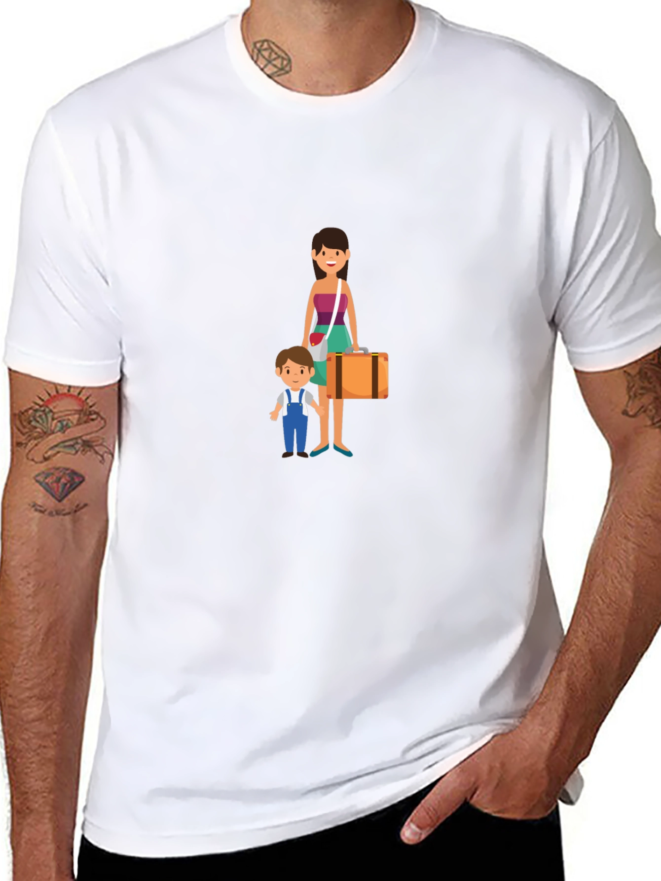 Family Travel Graphic Tee - Black
