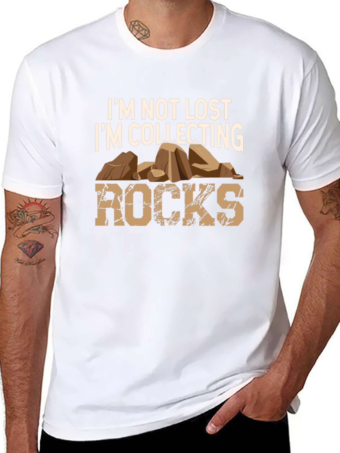 Im Collecting Rocks Mens T-Shirt
