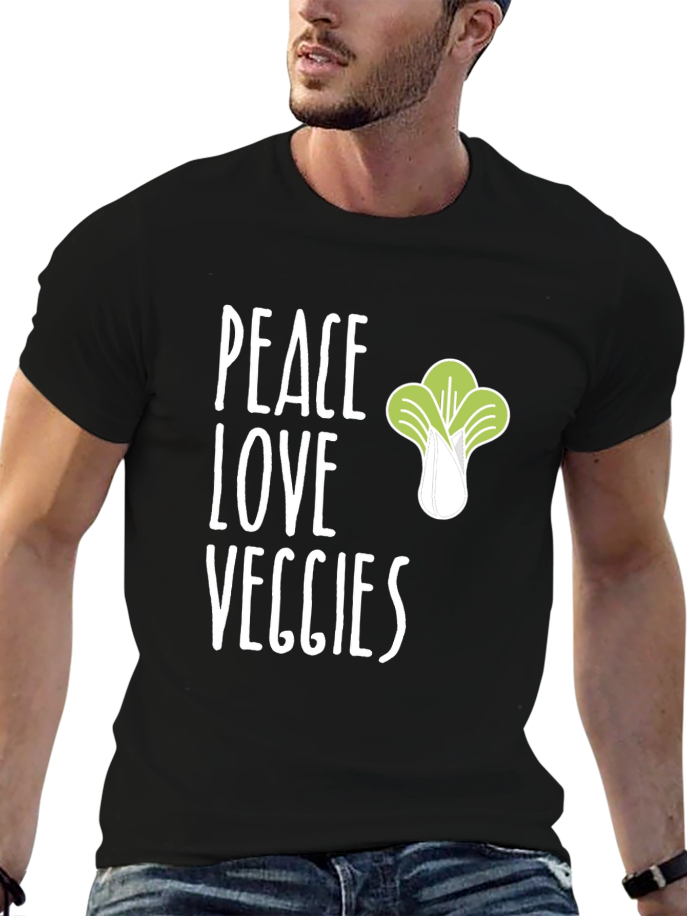 Peace Love Veggies Graphic T-Shirt