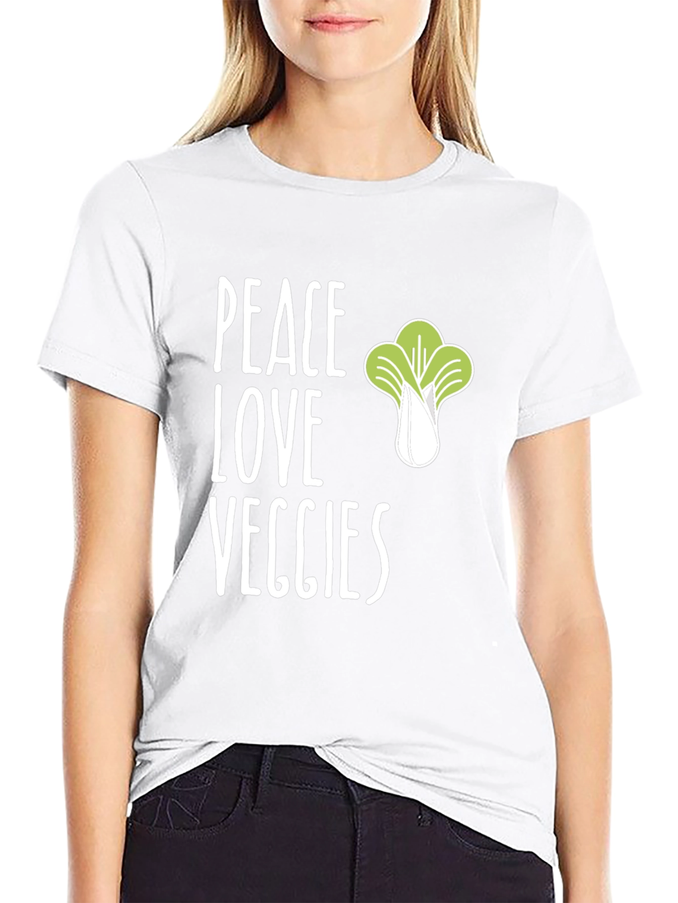 Peace Love Veggies Graphic T-Shirt