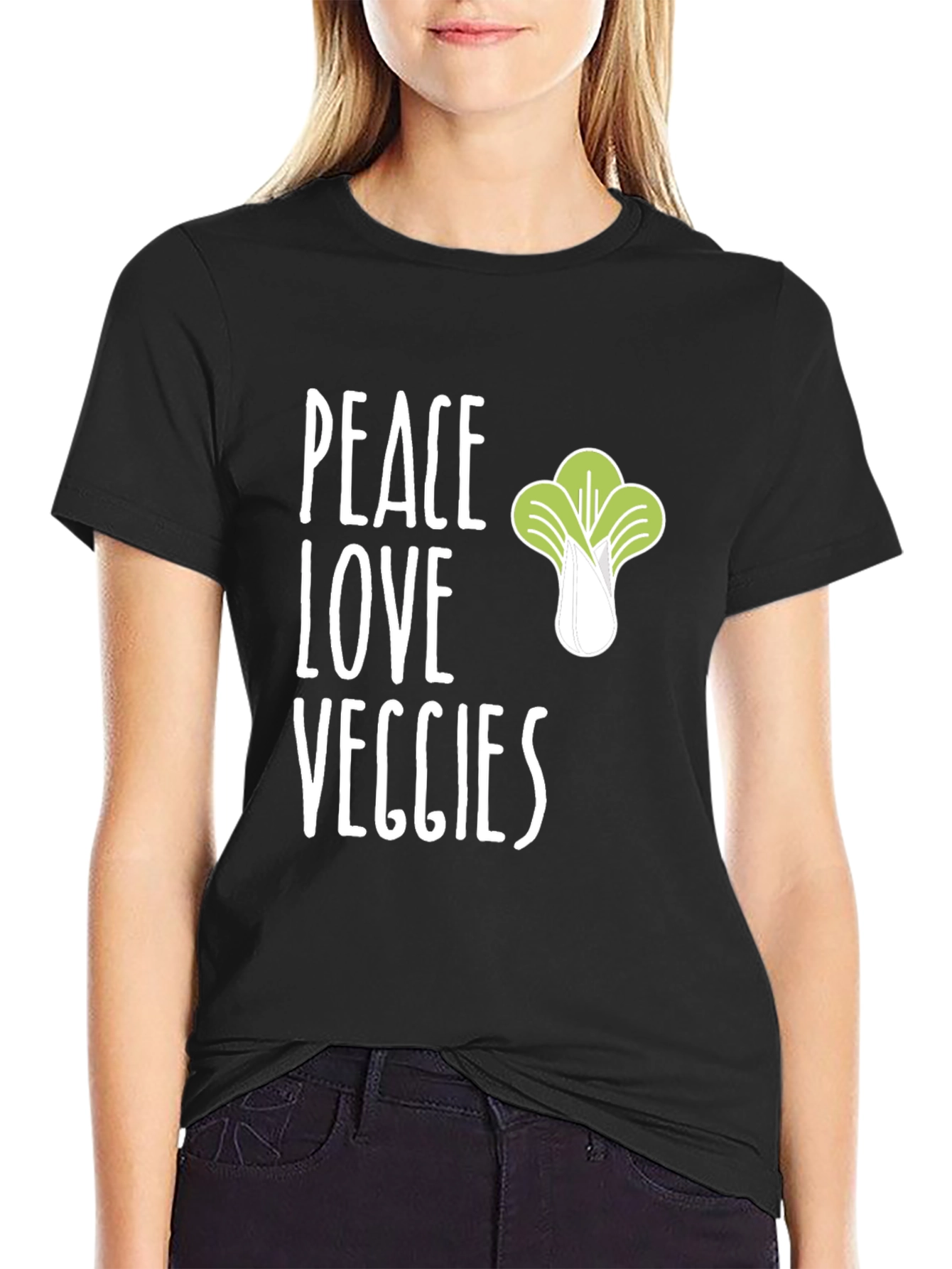Peace Love Veggies Graphic T-Shirt