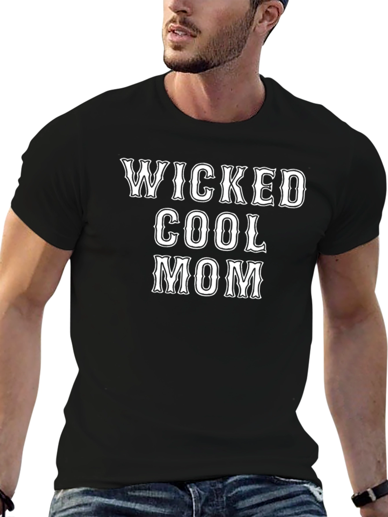 Wicked Cool Mom Graphic T-Shirt - Black