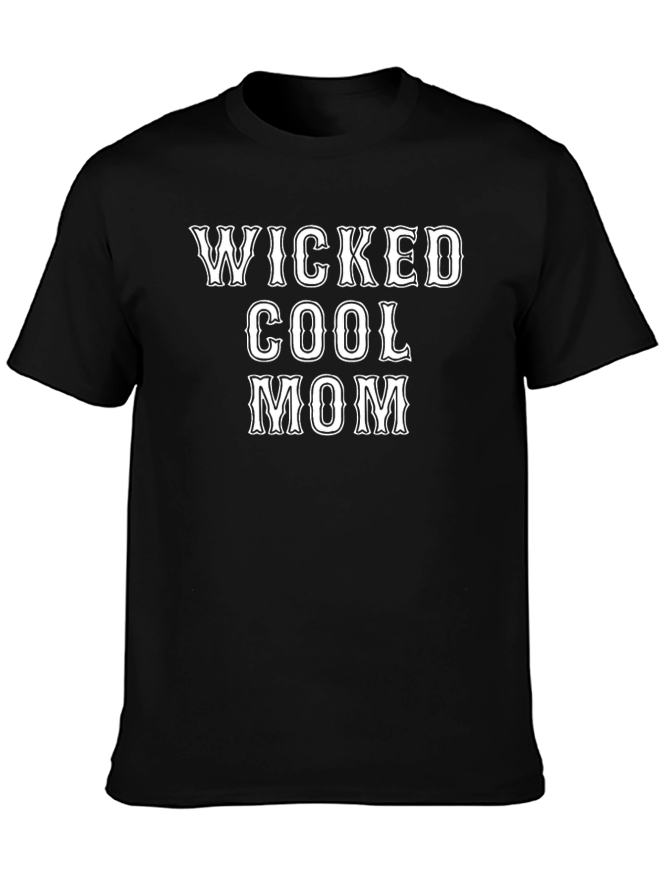 Wicked Cool Mom Graphic T-Shirt - Black