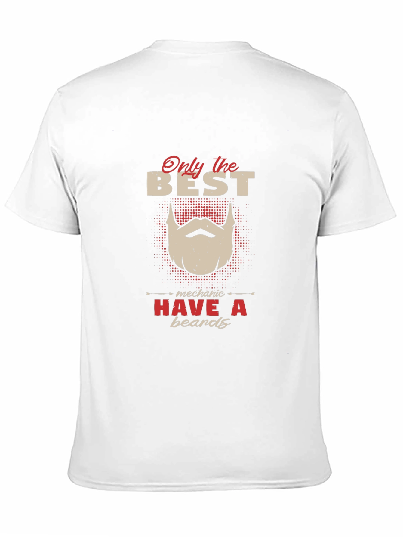 Best Mechanic Beard T-Shirt - Black Crew Neck Tee