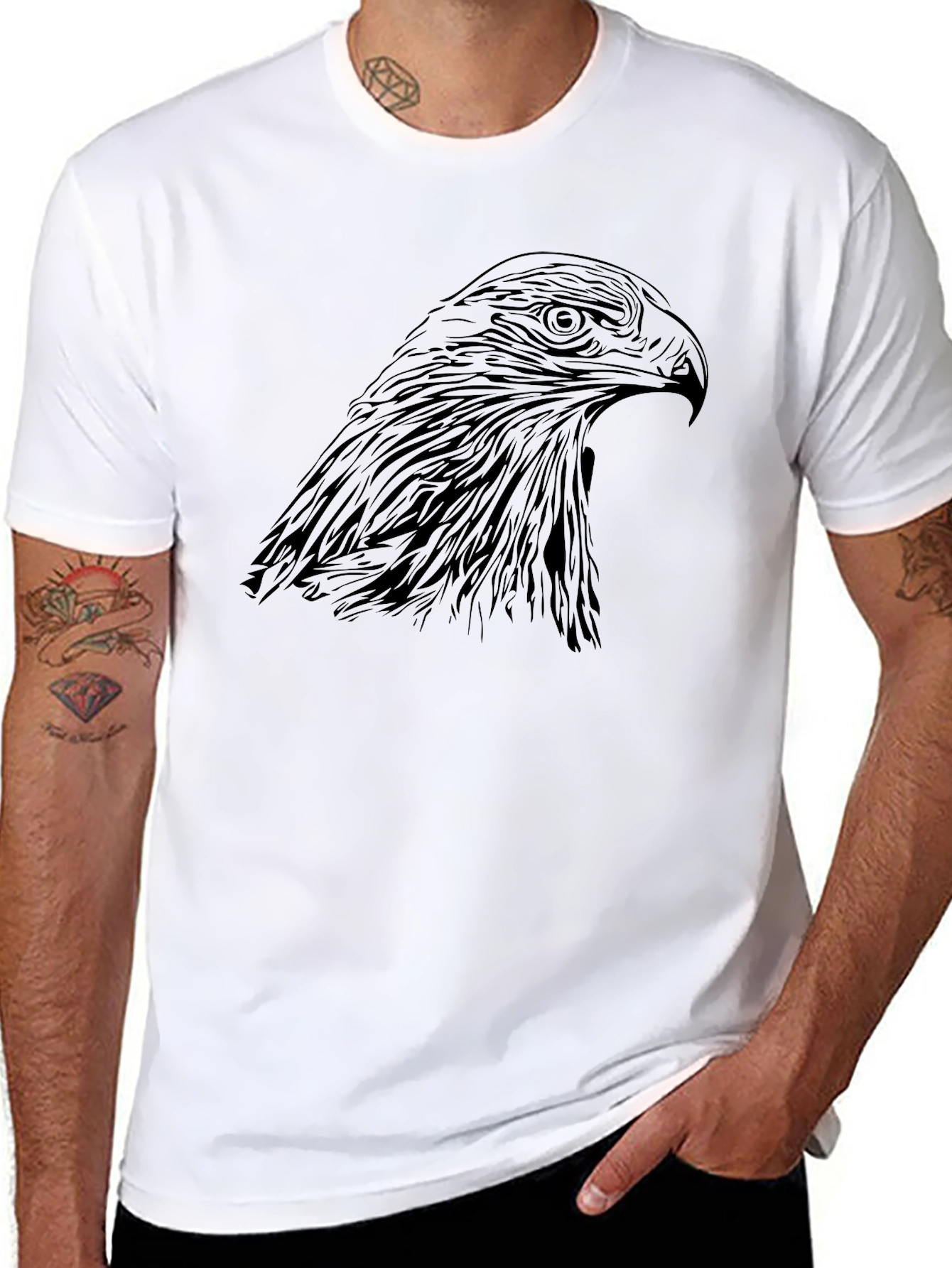 Eagle Graphic Black T-Shirt - Mens