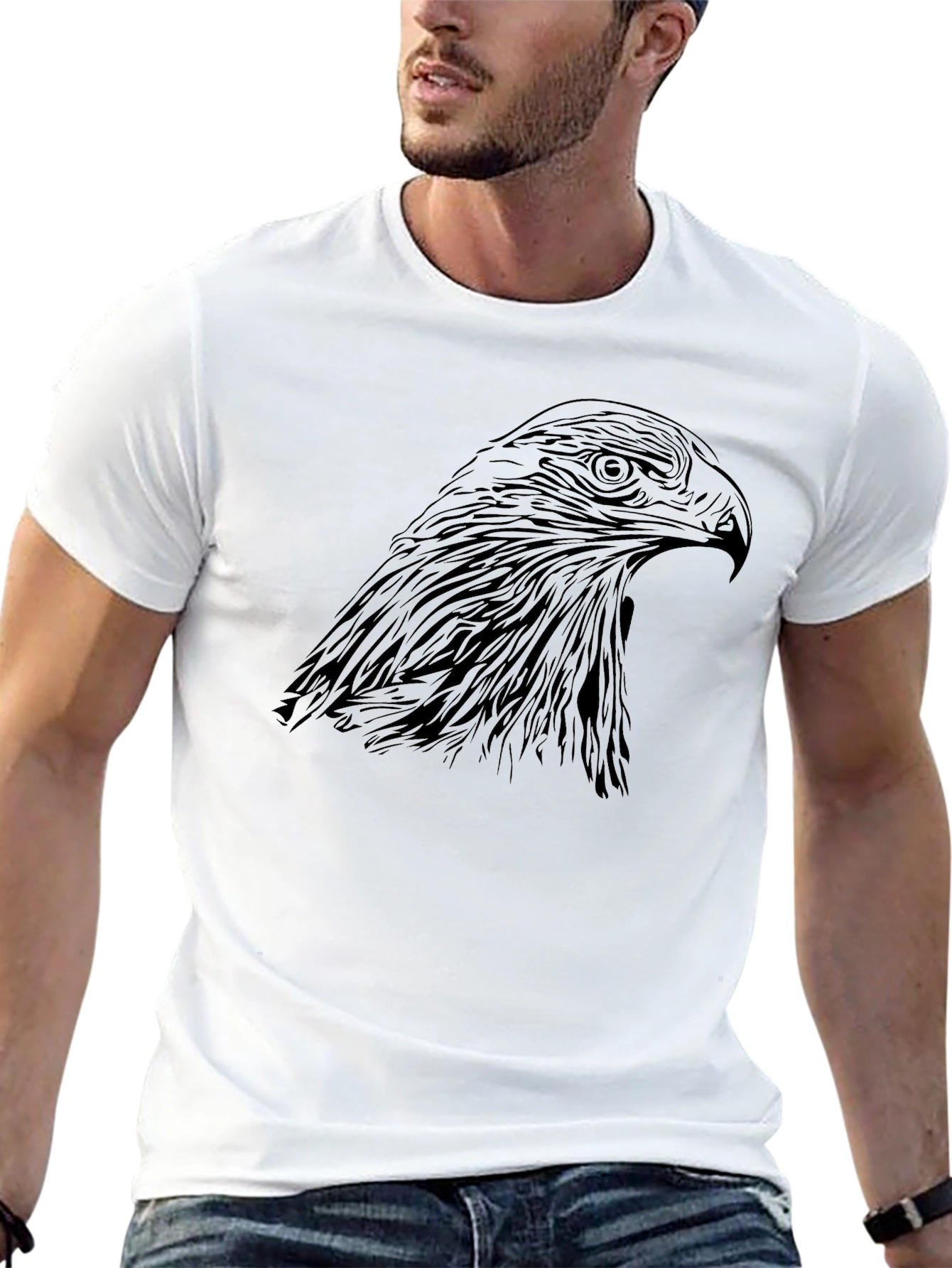 Eagle Graphic Black T-Shirt - Mens