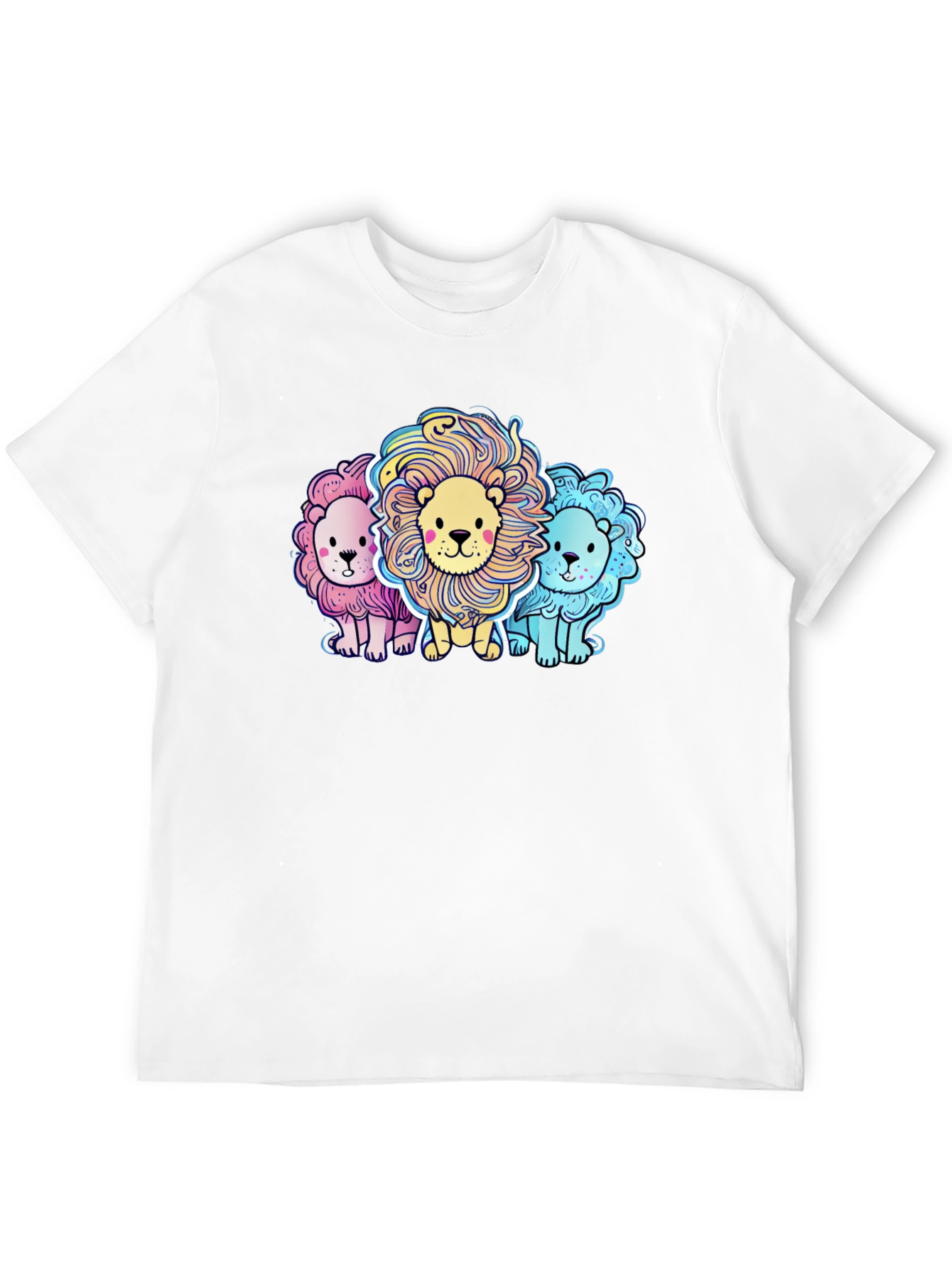 Cute Cartoon Lions Graphic Tee