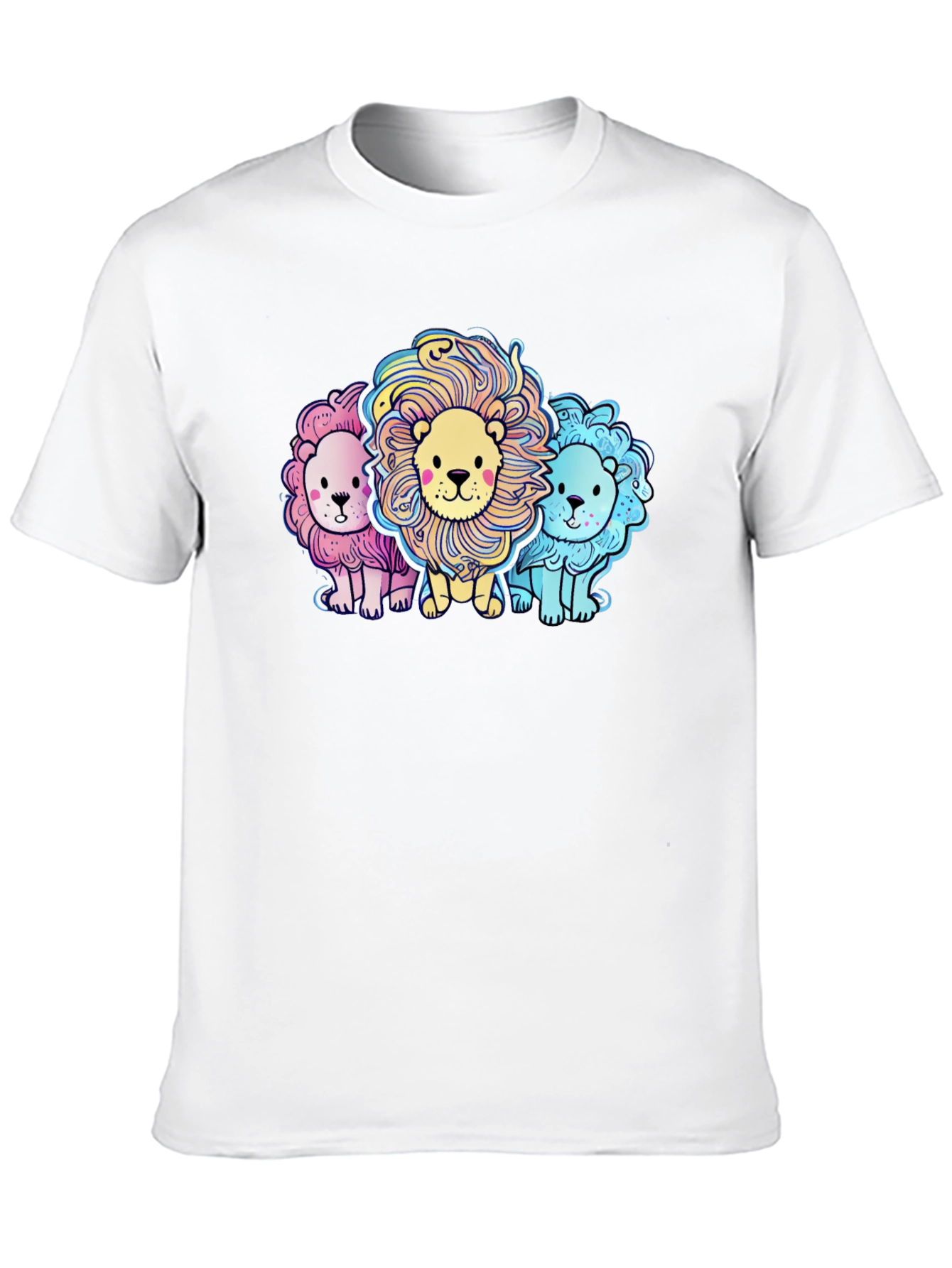 Cute Cartoon Lions Graphic Tee