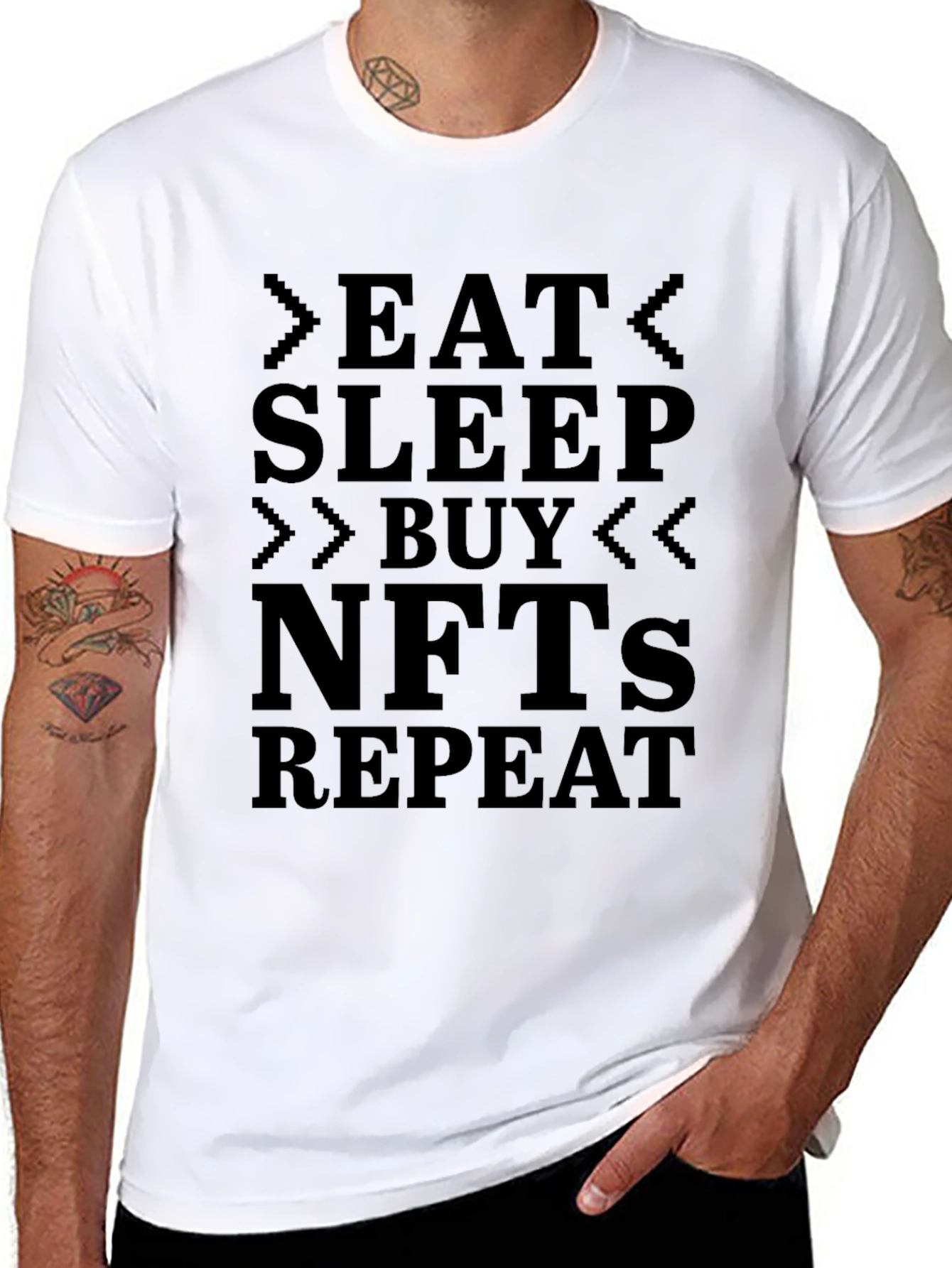 Eat Sleep Buy NFTs Repeat T-Shirt - Crypto Hype