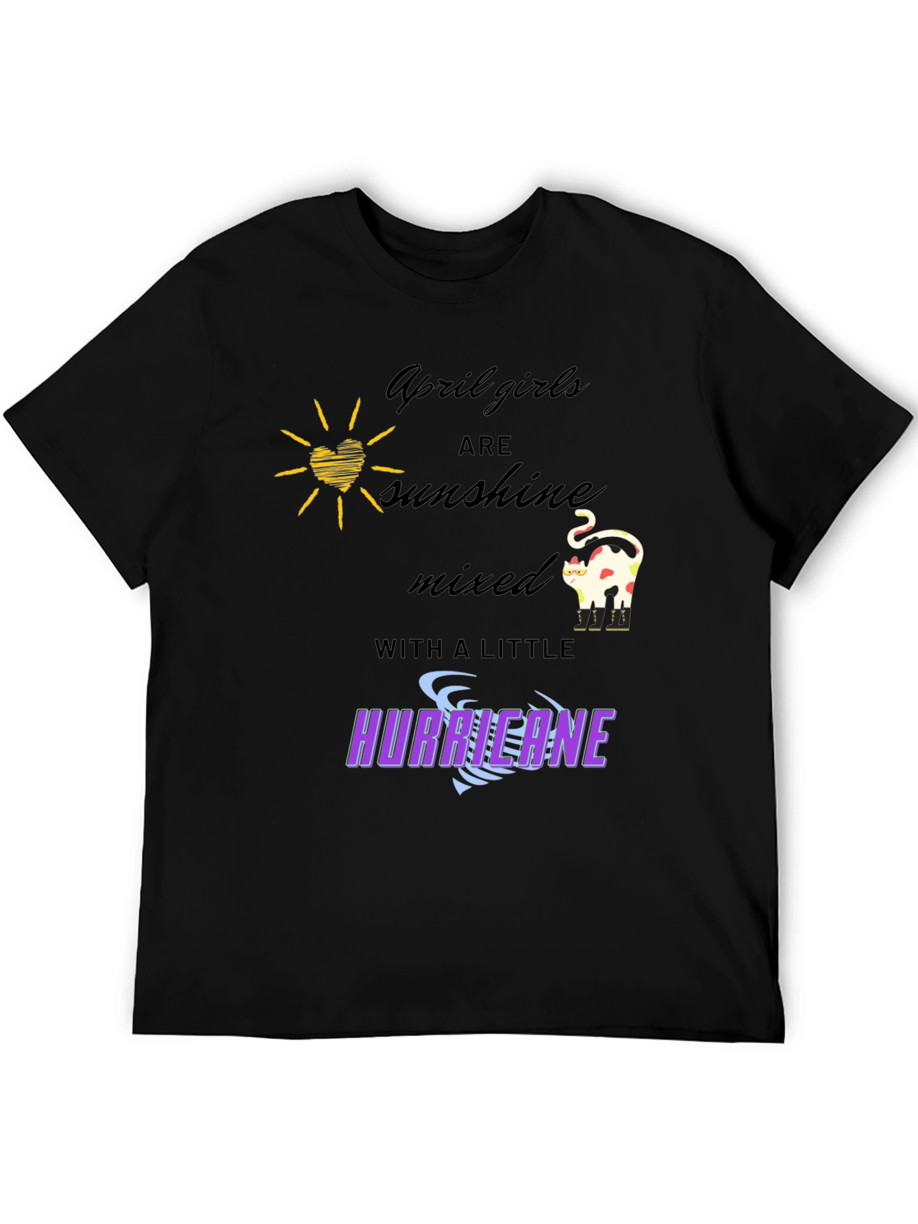 April Girls Sunshine Hurricane Graphic T-Shirt