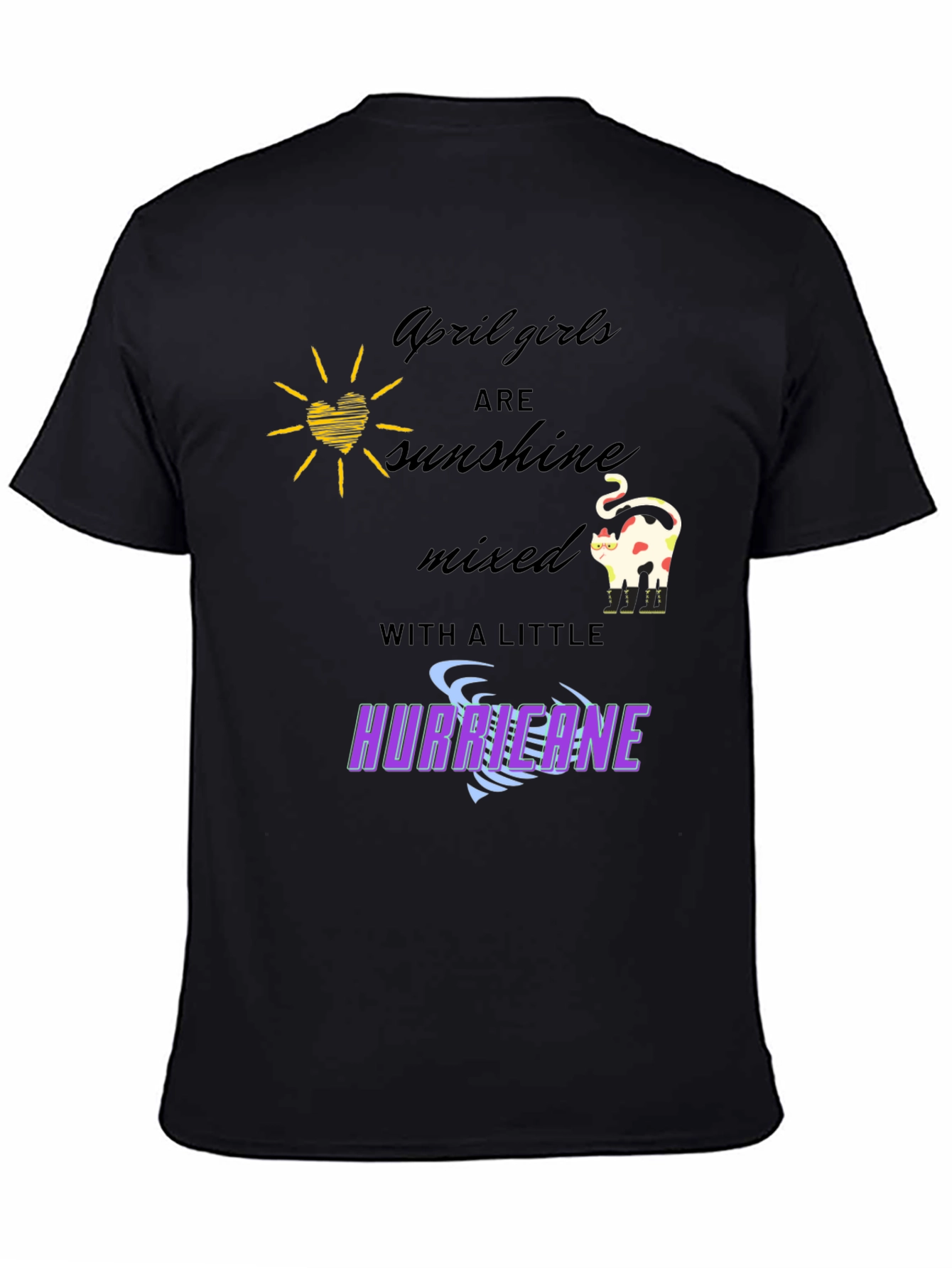 April Girls Sunshine Hurricane Graphic T-Shirt