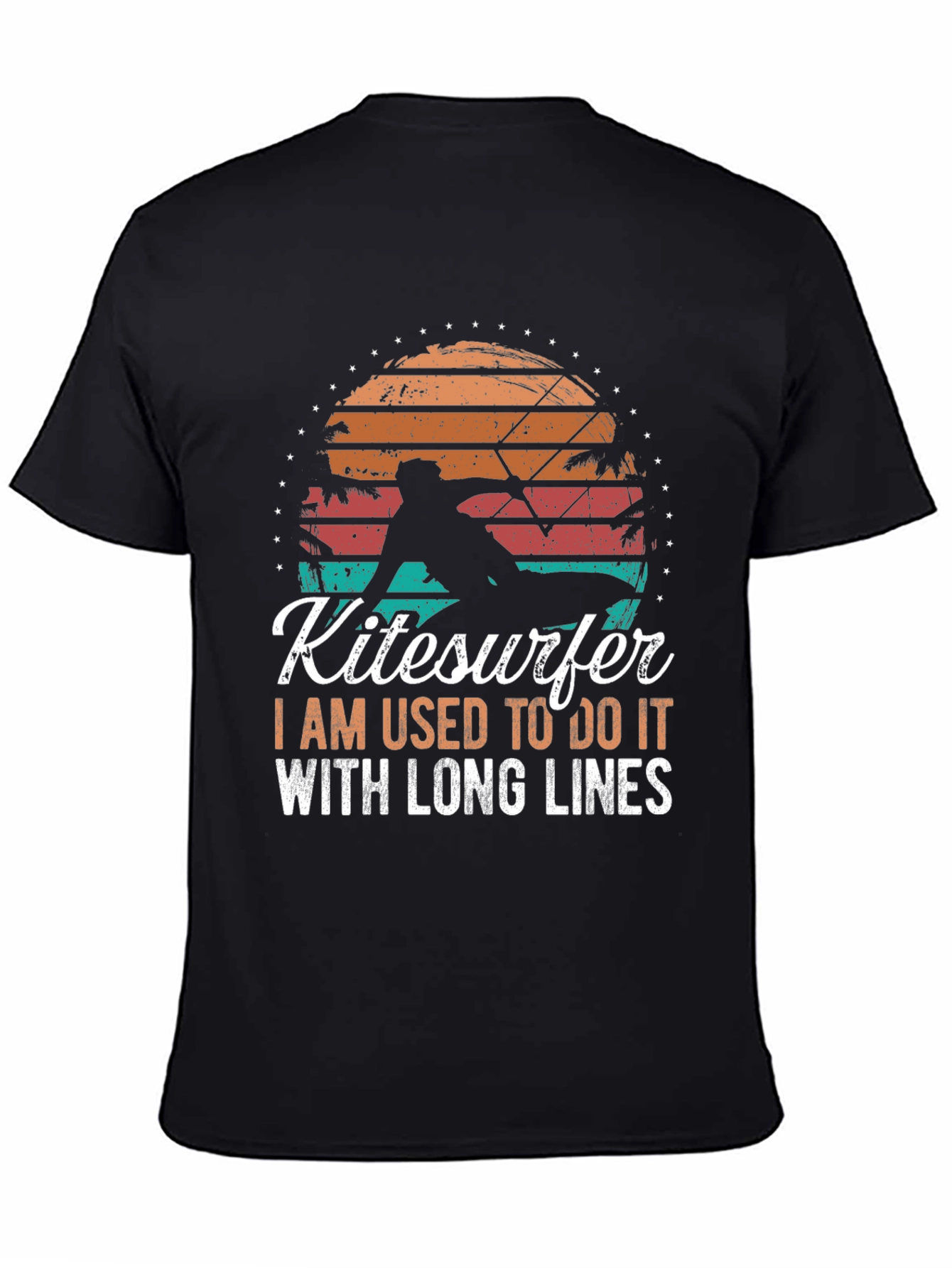 Kitesurfer Graphic Tee - Retro Sunset Design