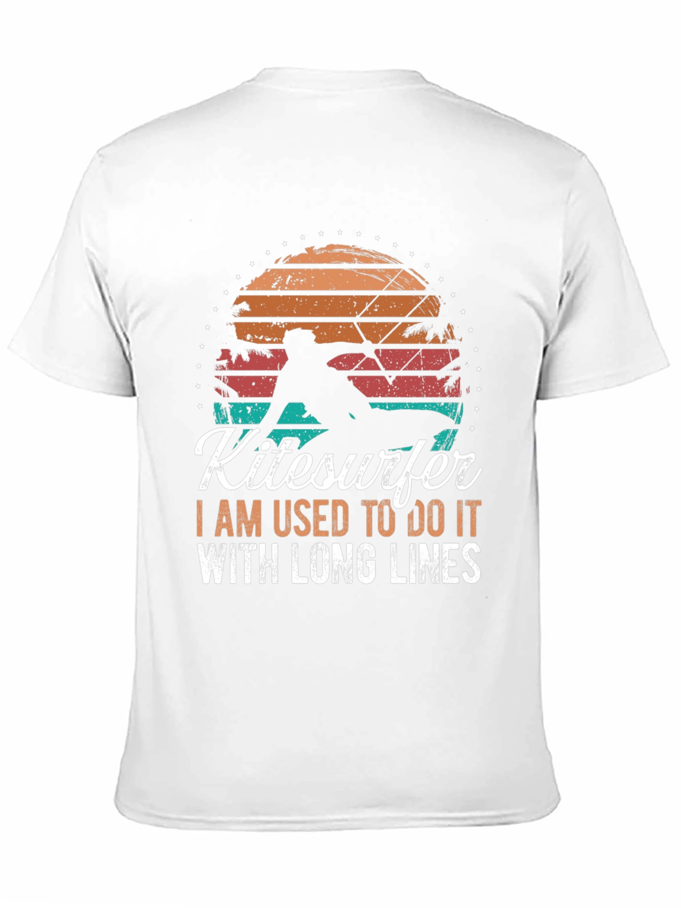 Kitesurfer Graphic Tee - Retro Sunset Design