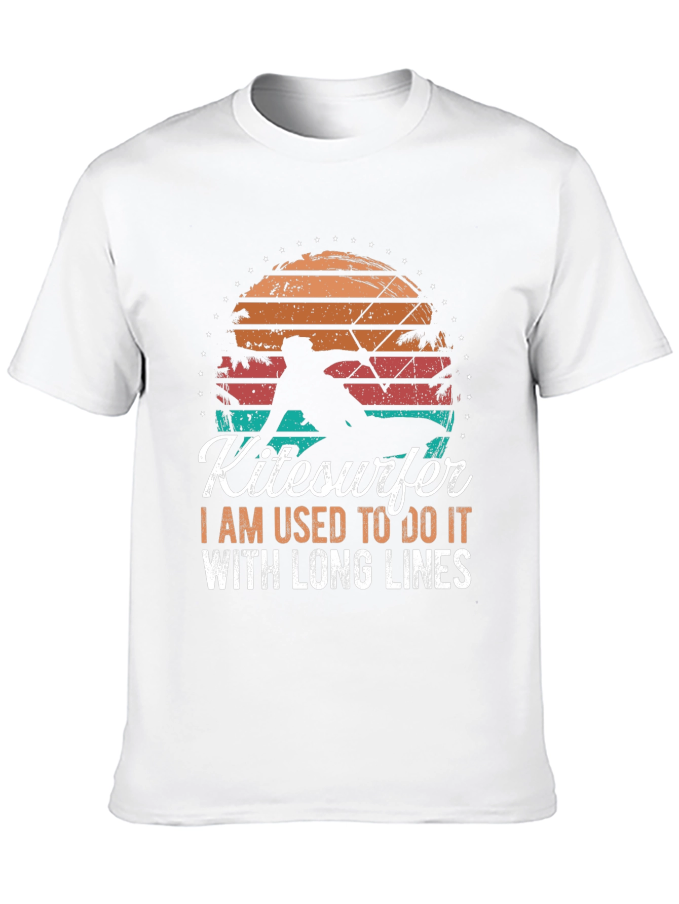 Kitesurfer Graphic Tee - Retro Sunset Design