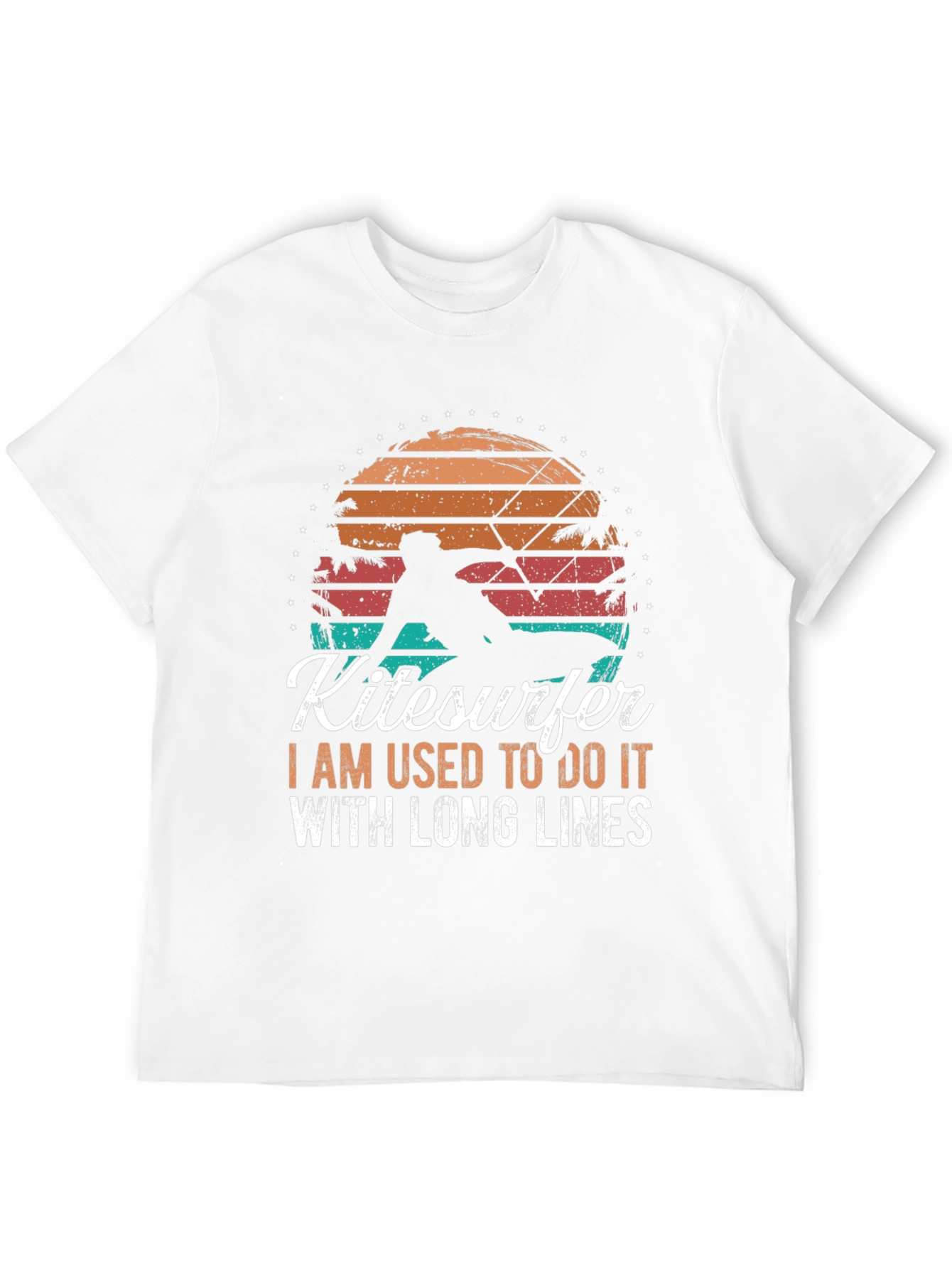 Kitesurfer Graphic Tee - Retro Sunset Design