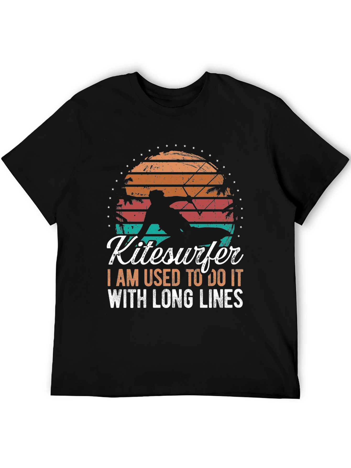 Kitesurfer Graphic Tee - Retro Sunset Design