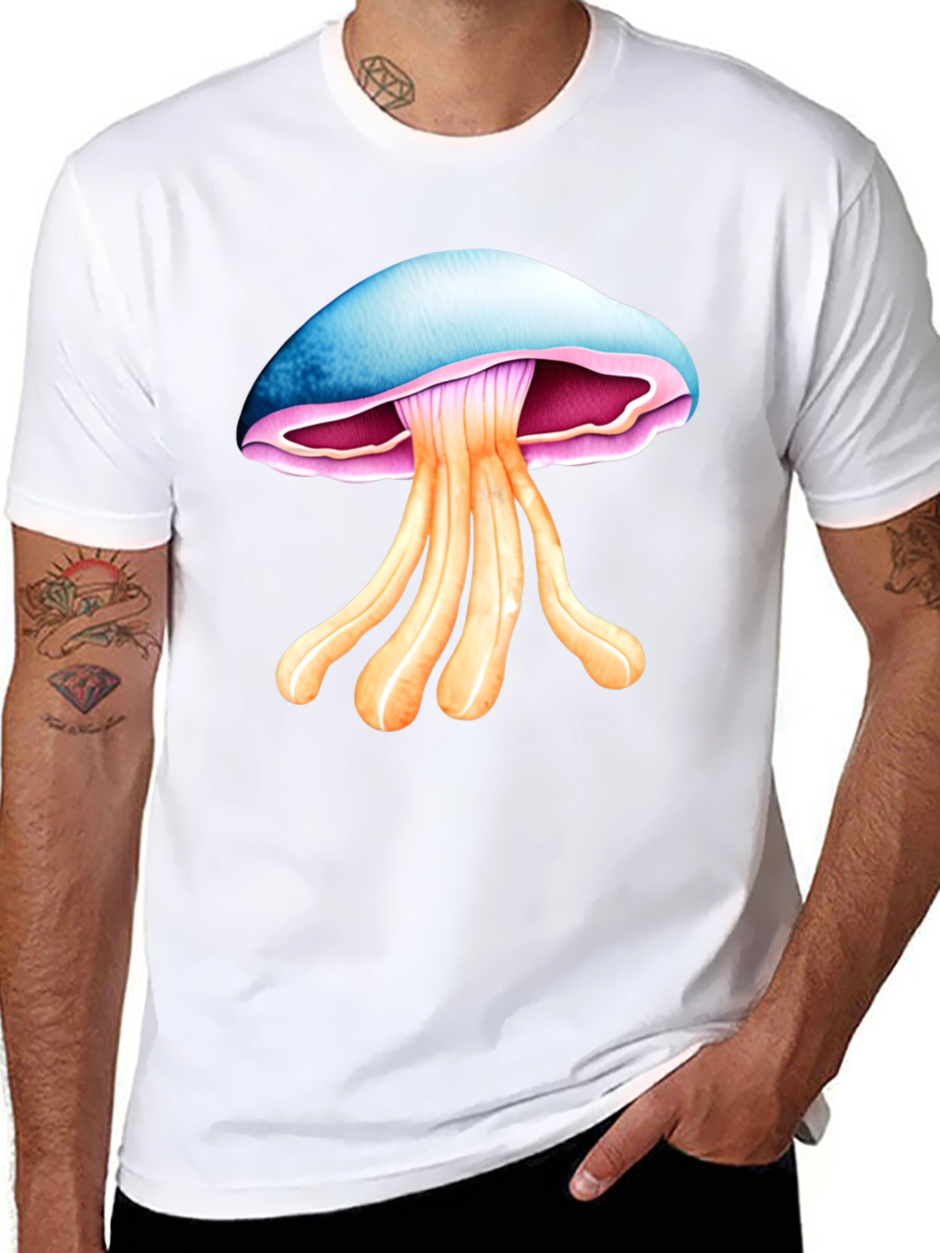 Mushroom Graphic Tee - Unique Design Soft Cotton