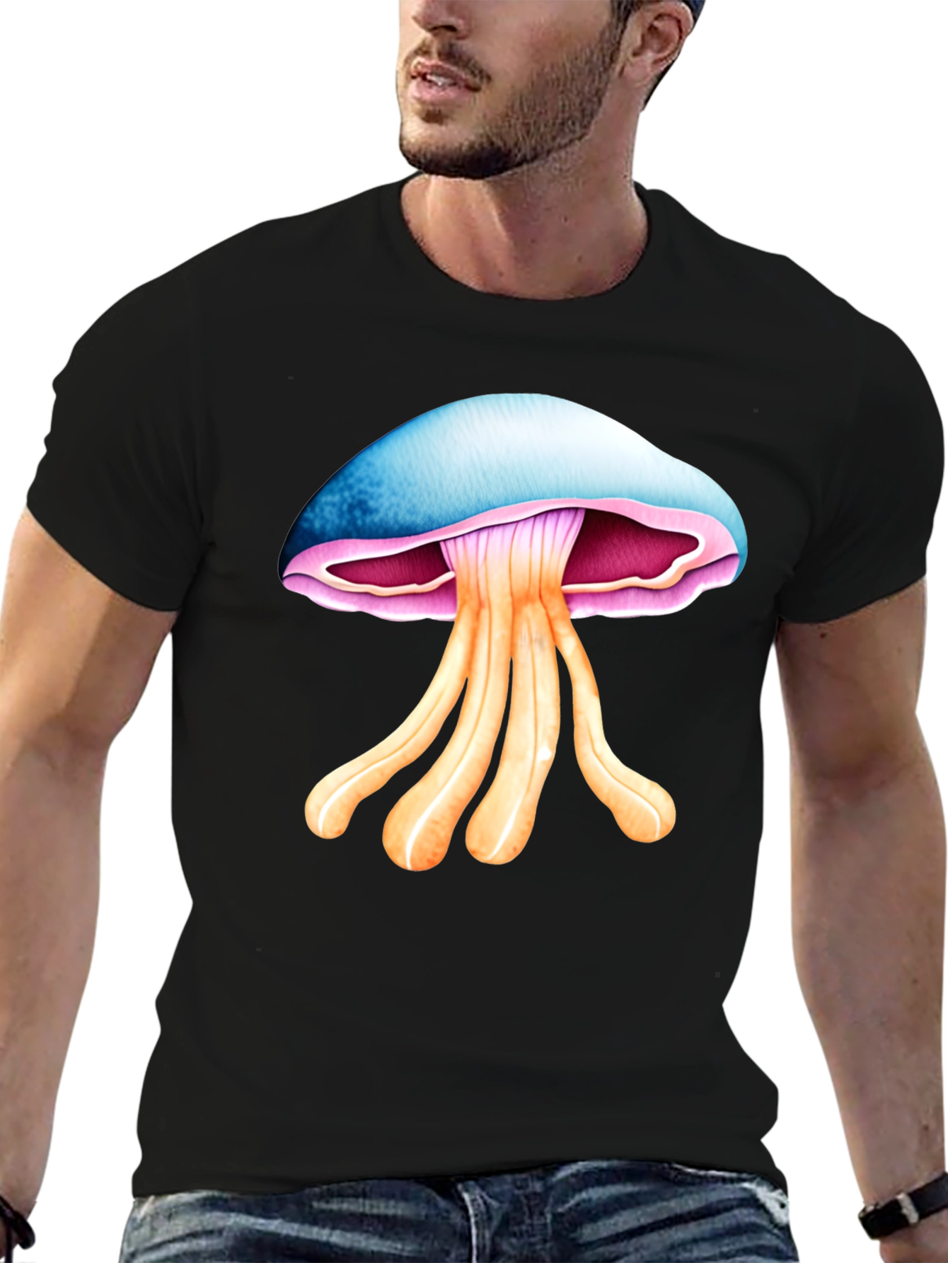 Mushroom Graphic Tee - Unique Design Soft Cotton