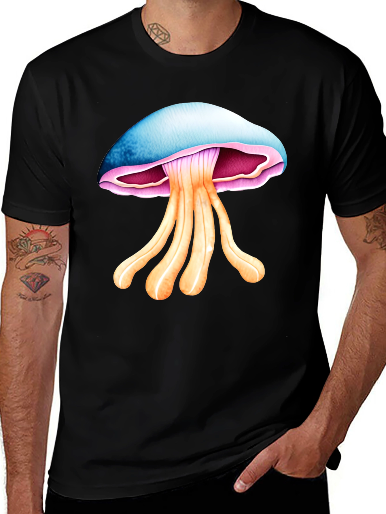 Mushroom Graphic Tee - Unique Design Soft Cotton