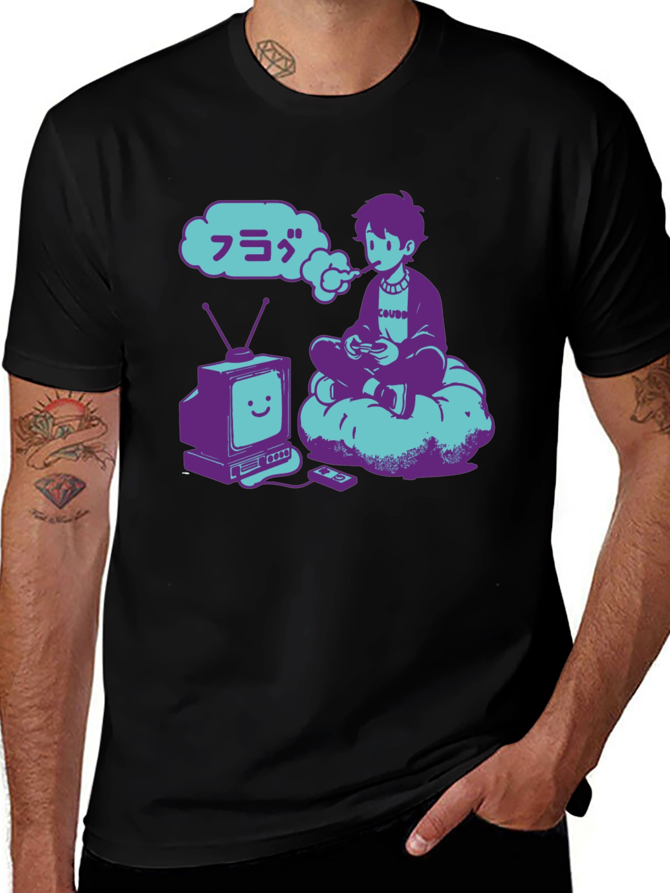 Retro Gamer T-Shirt - Vaporwave Aesthetic