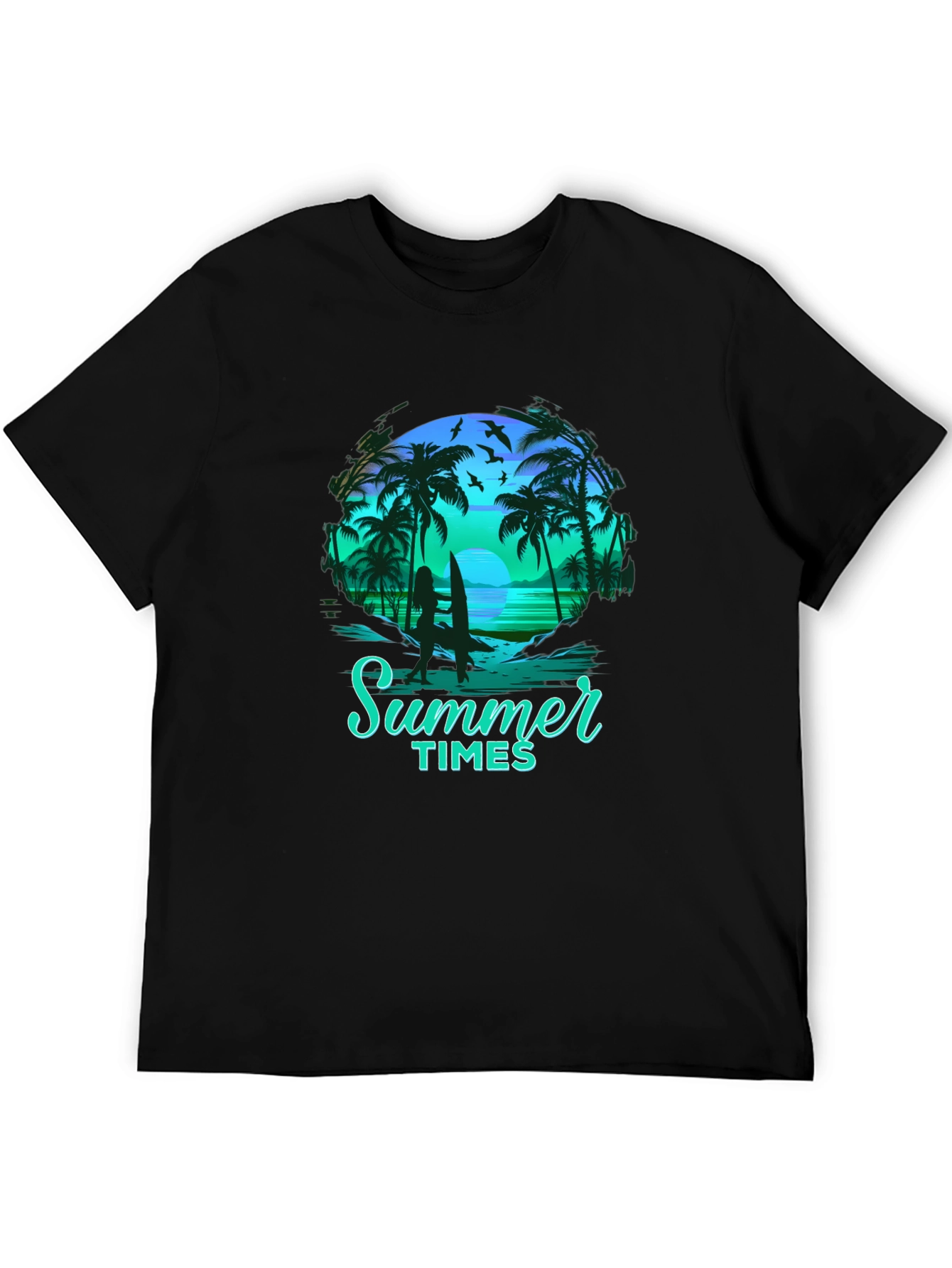 Summer Times Graphic Tee - Tropical Beach Shirt