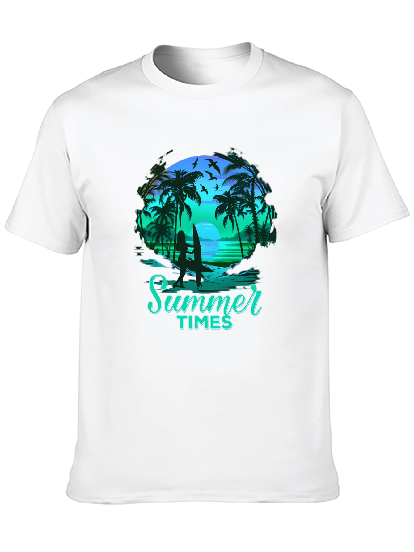 Summer Times Graphic Tee - Tropical Beach Shirt