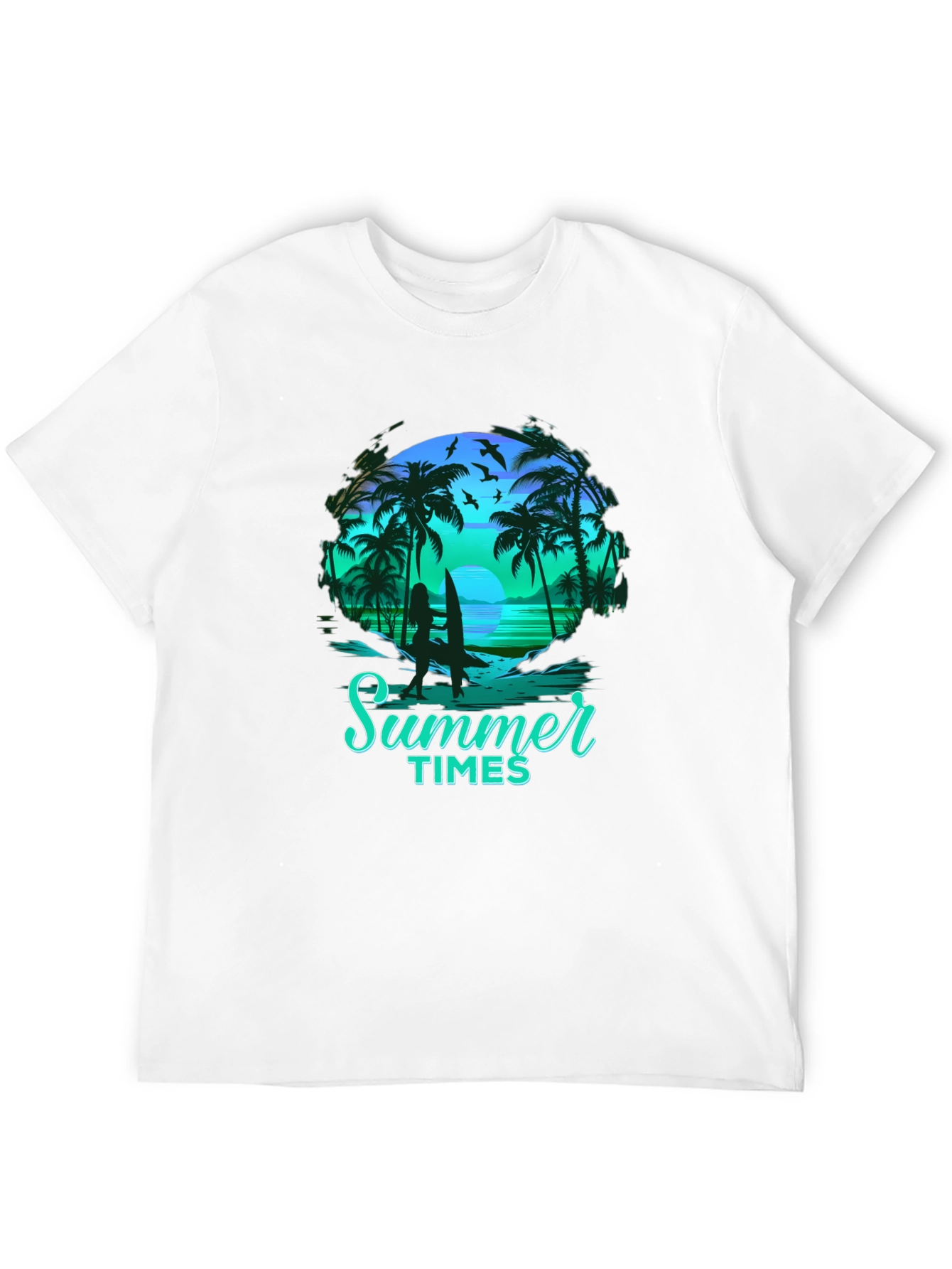 Summer Times Graphic Tee - Tropical Beach Shirt