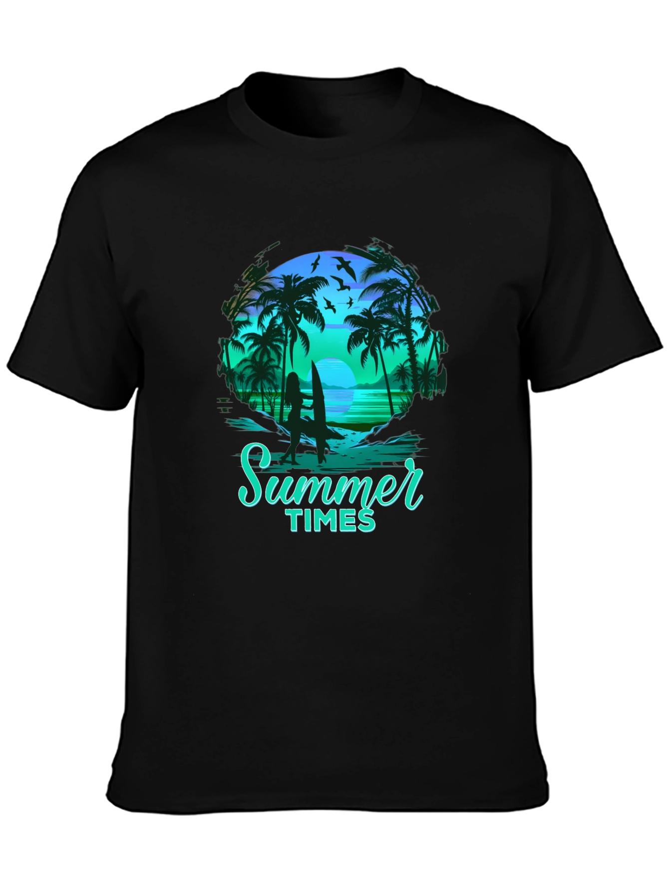 Summer Times Graphic Tee - Tropical Beach Shirt