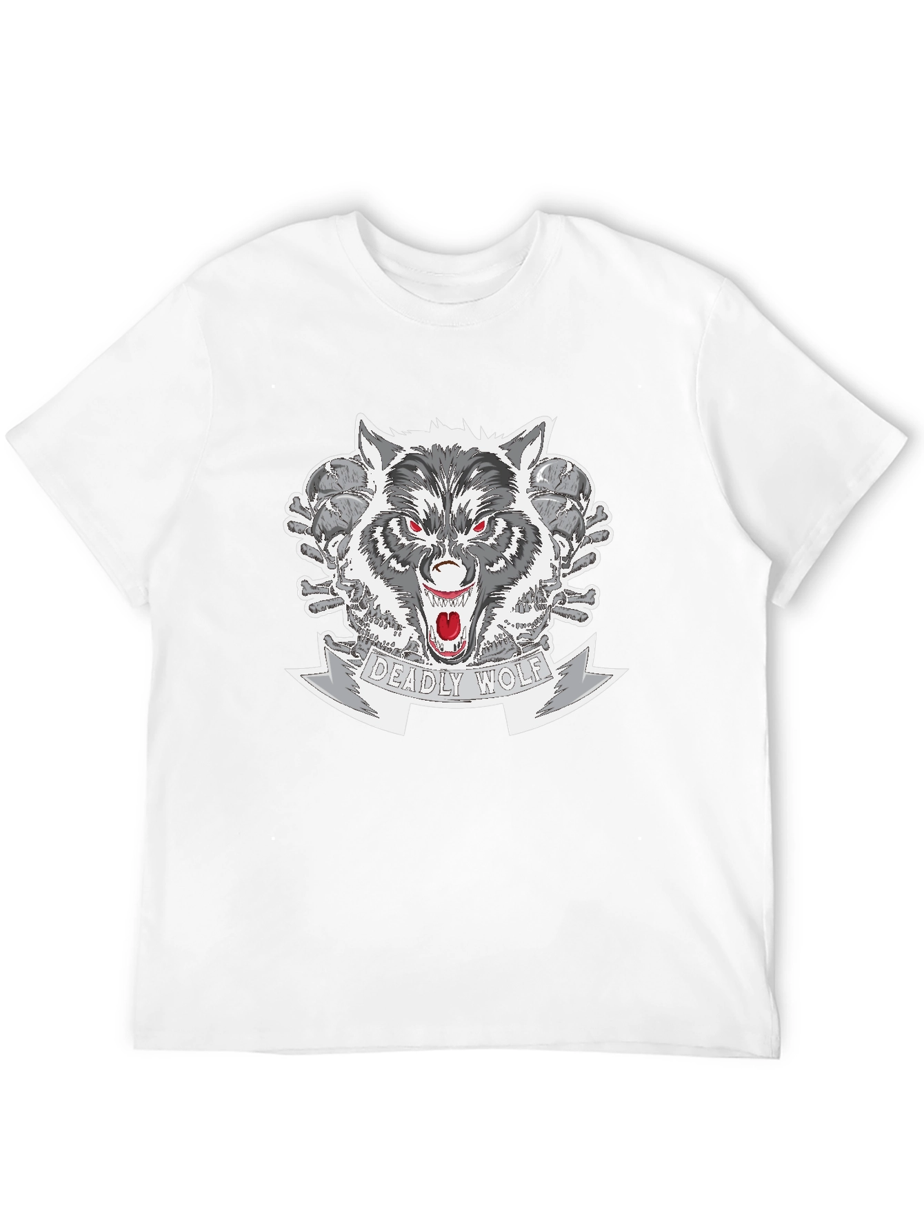 Deadly Wolf Graphic Tee - Black