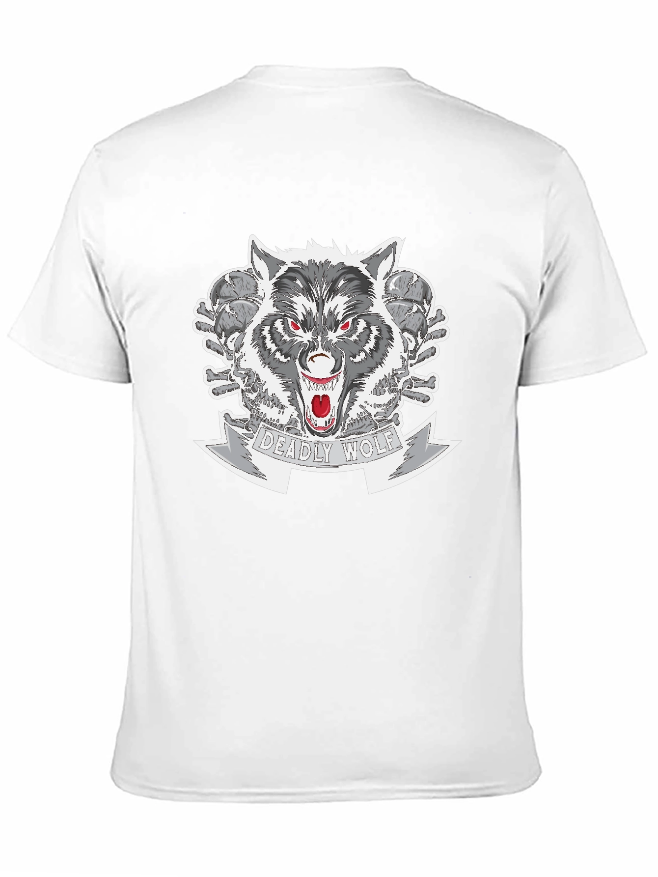 Deadly Wolf Graphic Tee - Black