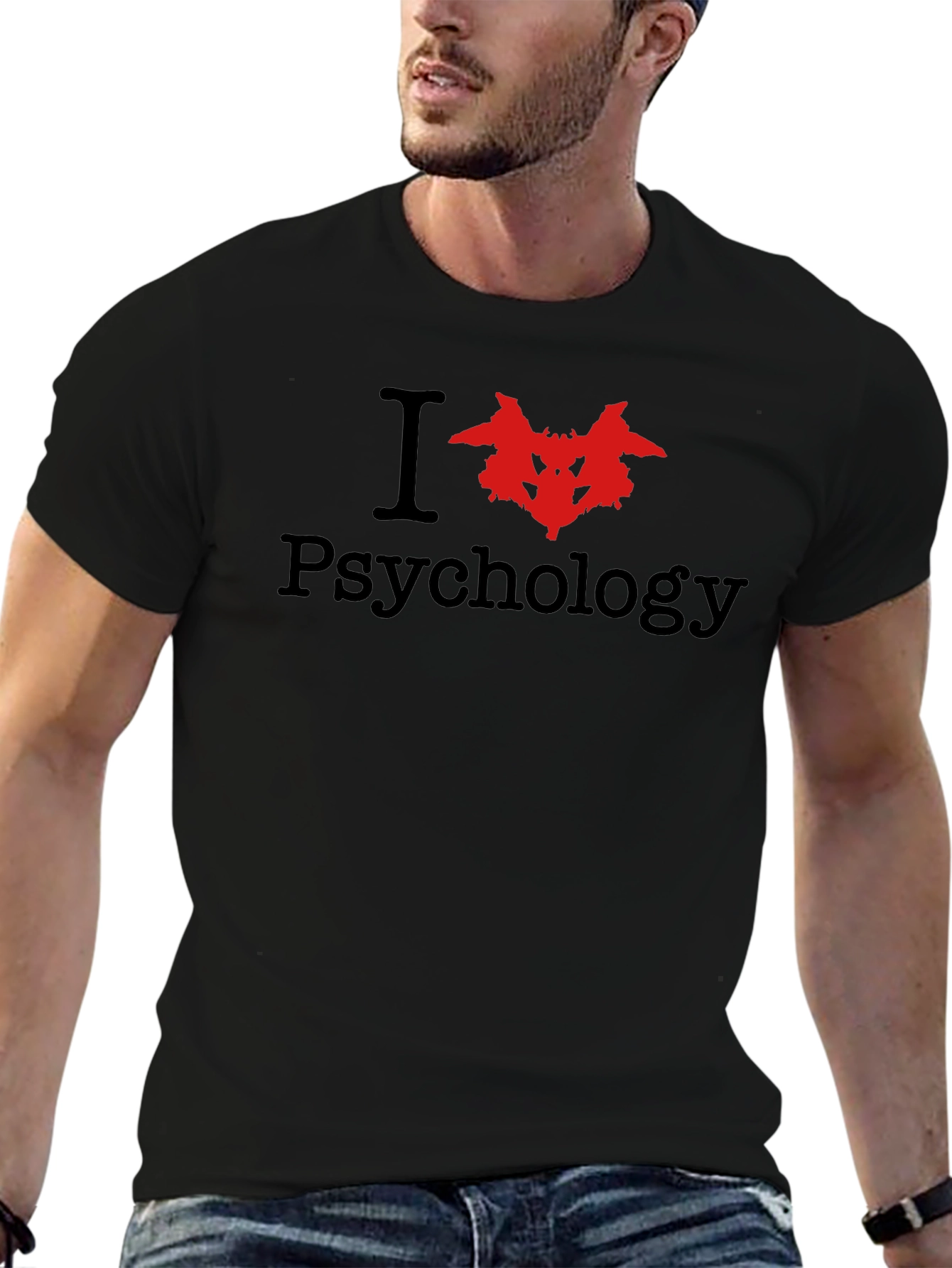 I Love Psychology T-Shirt Rorschach Test Design