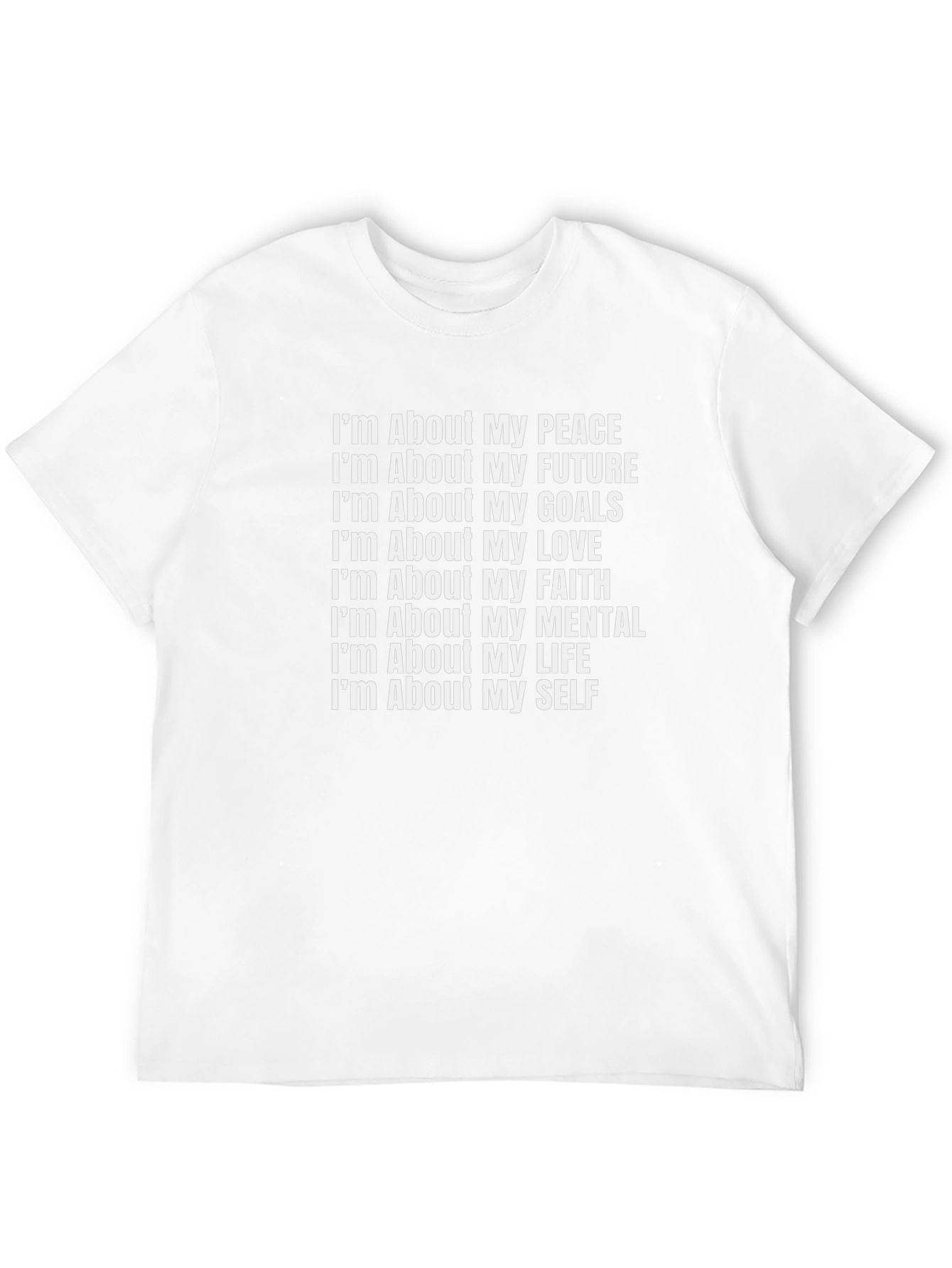 Motivational Statement T-Shirt - Peace Future Goals Love Faith