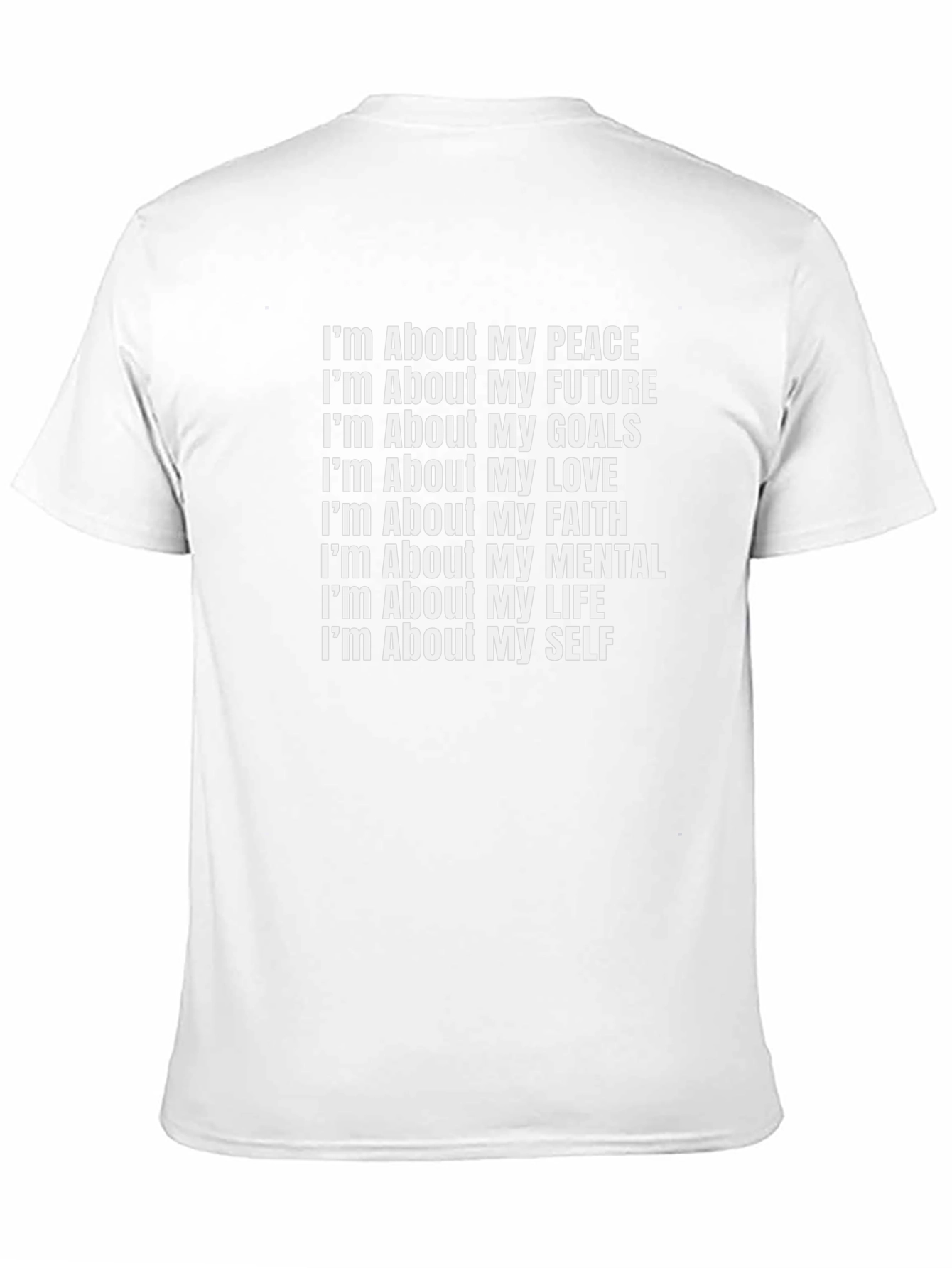 Motivational Statement T-Shirt - Peace Future Goals Love Faith
