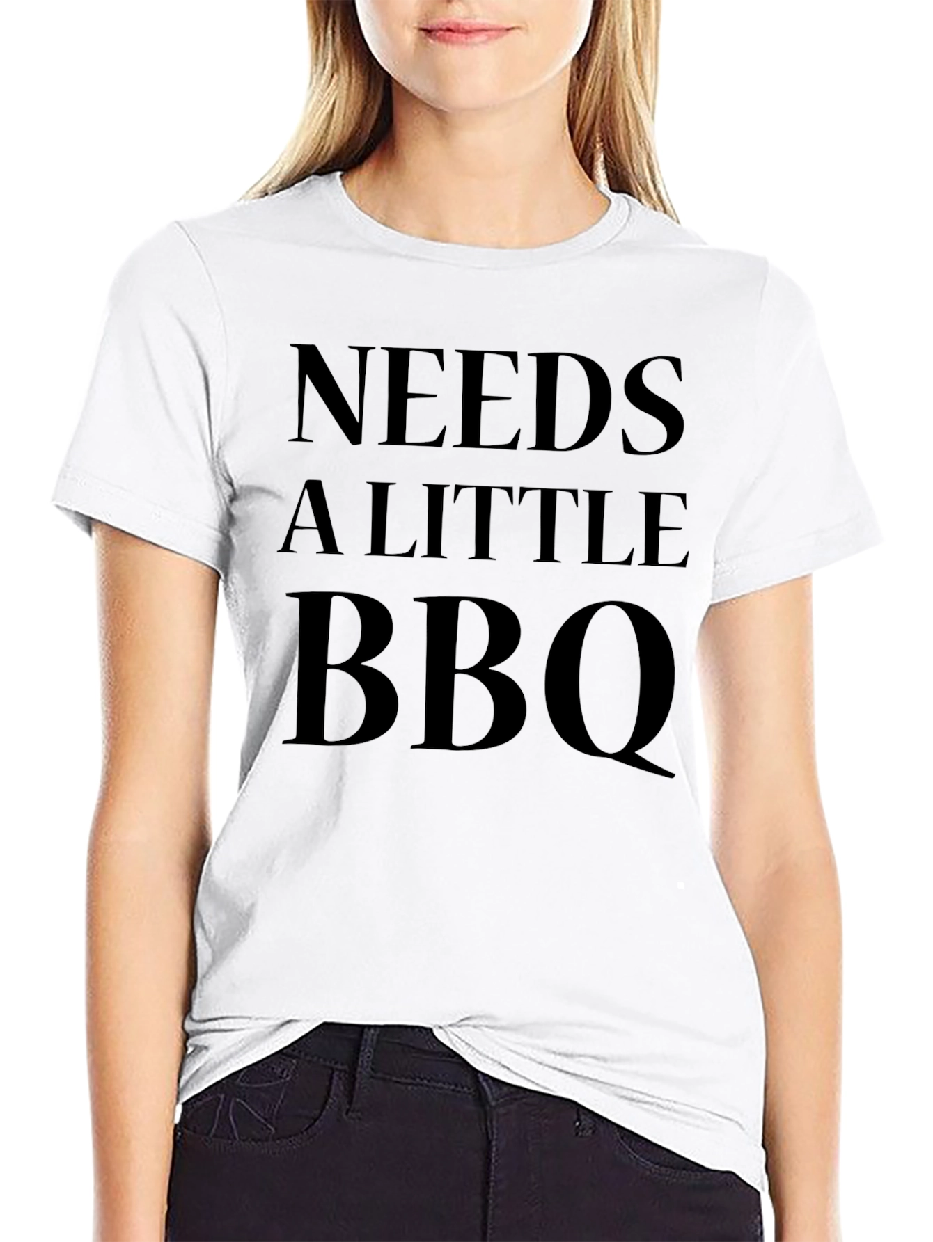 Needs A Little BBQ T-Shirt - Mens Black Tee
