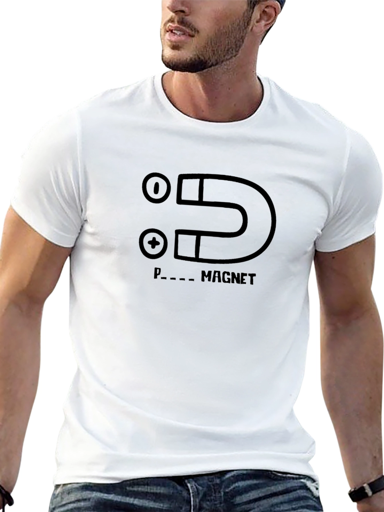 Humorous P Magnet T-Shirt
