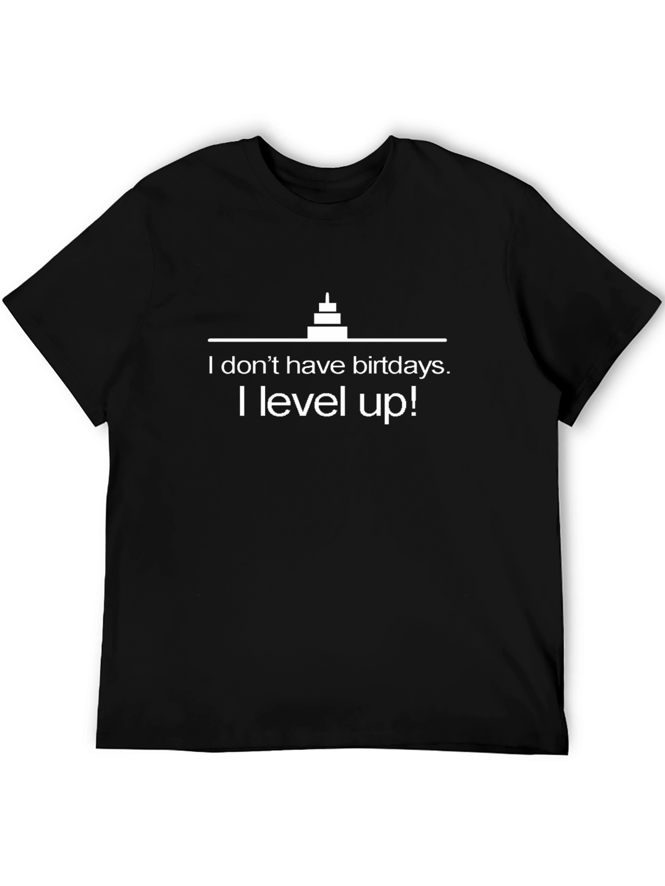 Level Up Black T-Shirt - Gamer Birthday Alternative