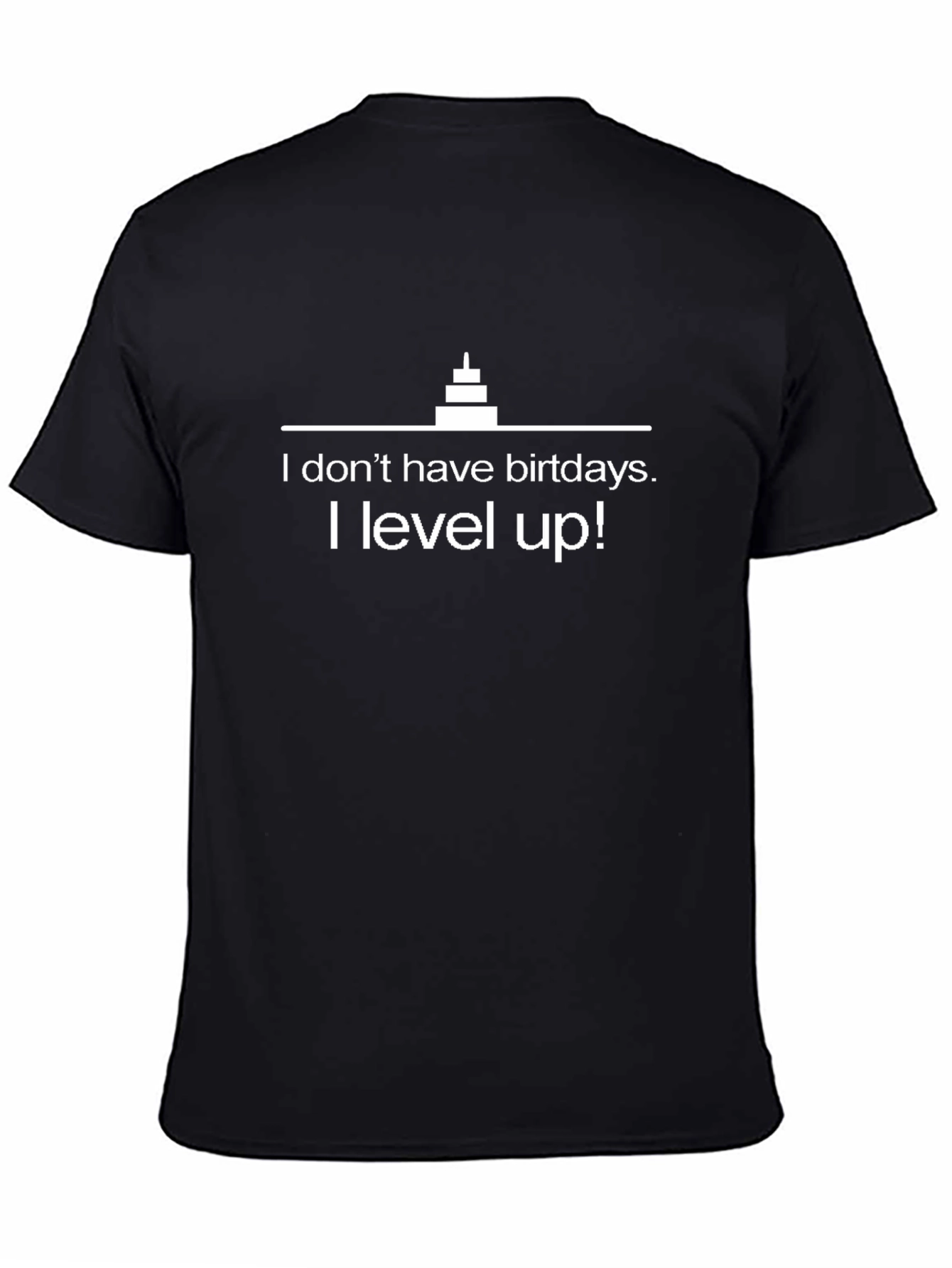 Level Up Black T-Shirt - Gamer Birthday Alternative