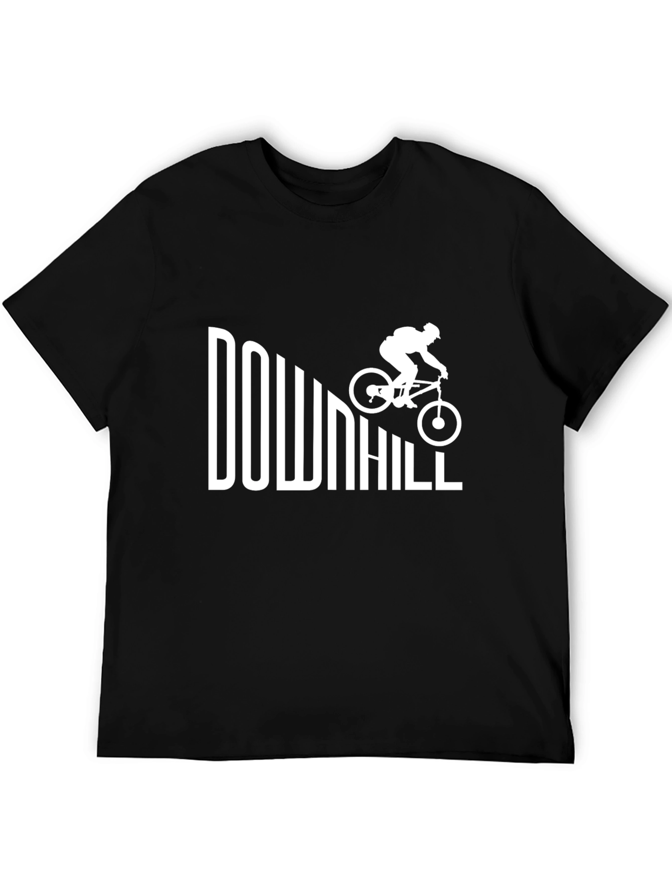 Downhill Biking Graphic Tee - Black