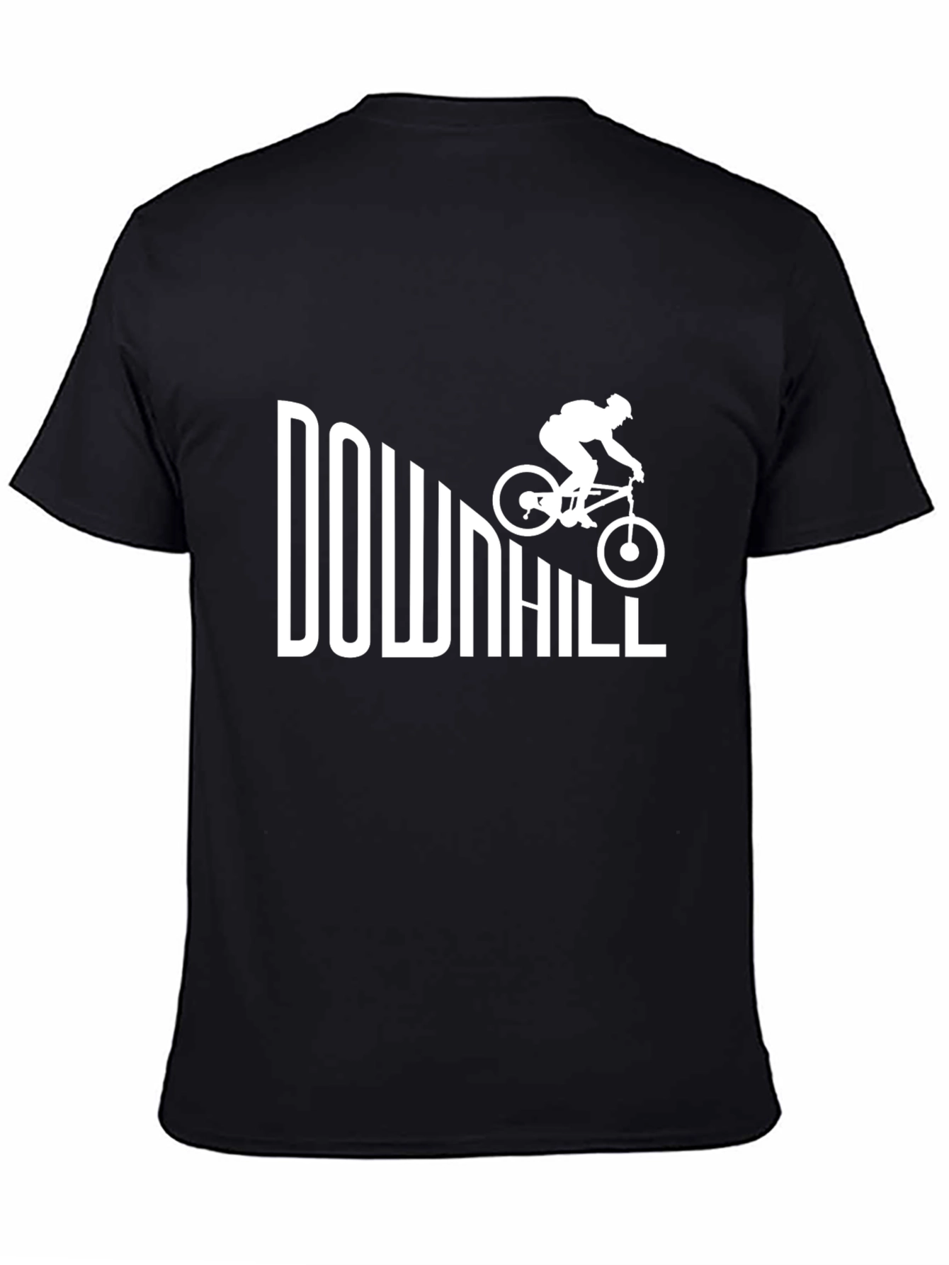 Downhill Biking Graphic Tee - Black