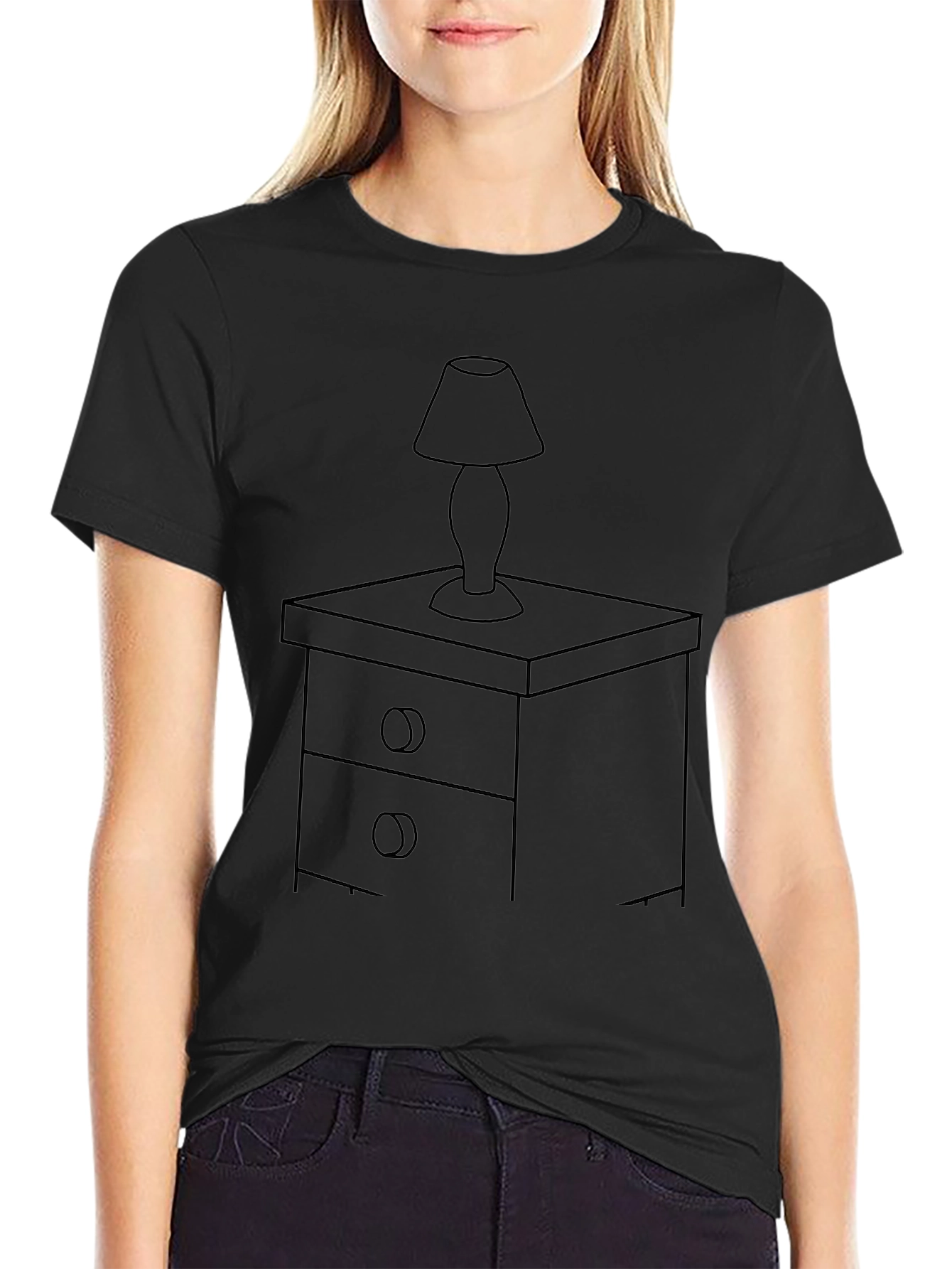 Nightstand Lamp Graphic Tee - Stylish Comfort